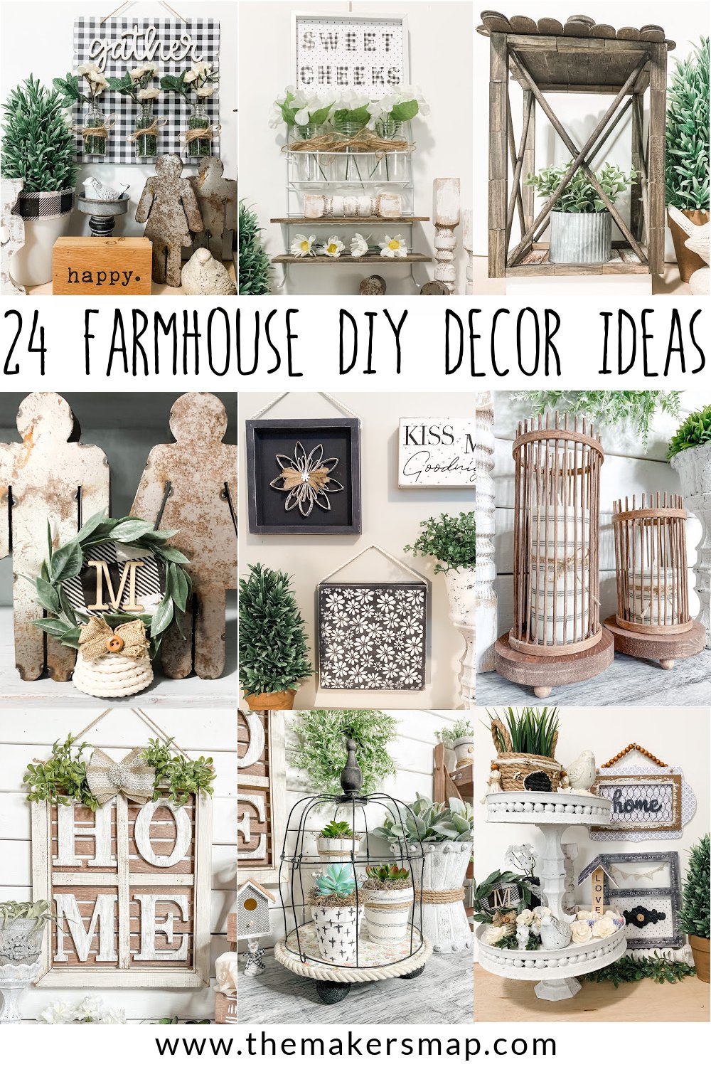 Farmhouse Decor DIY Ideas - The Makers Map with Amber Strong