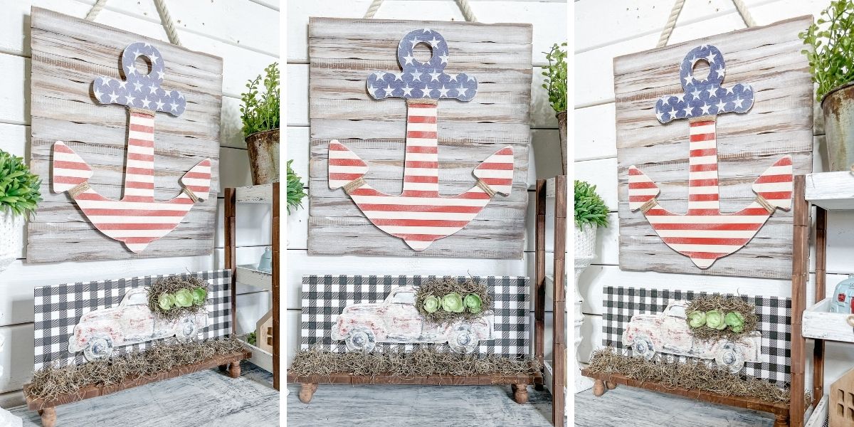 American Flag Anchor DIY Patriotic Decor