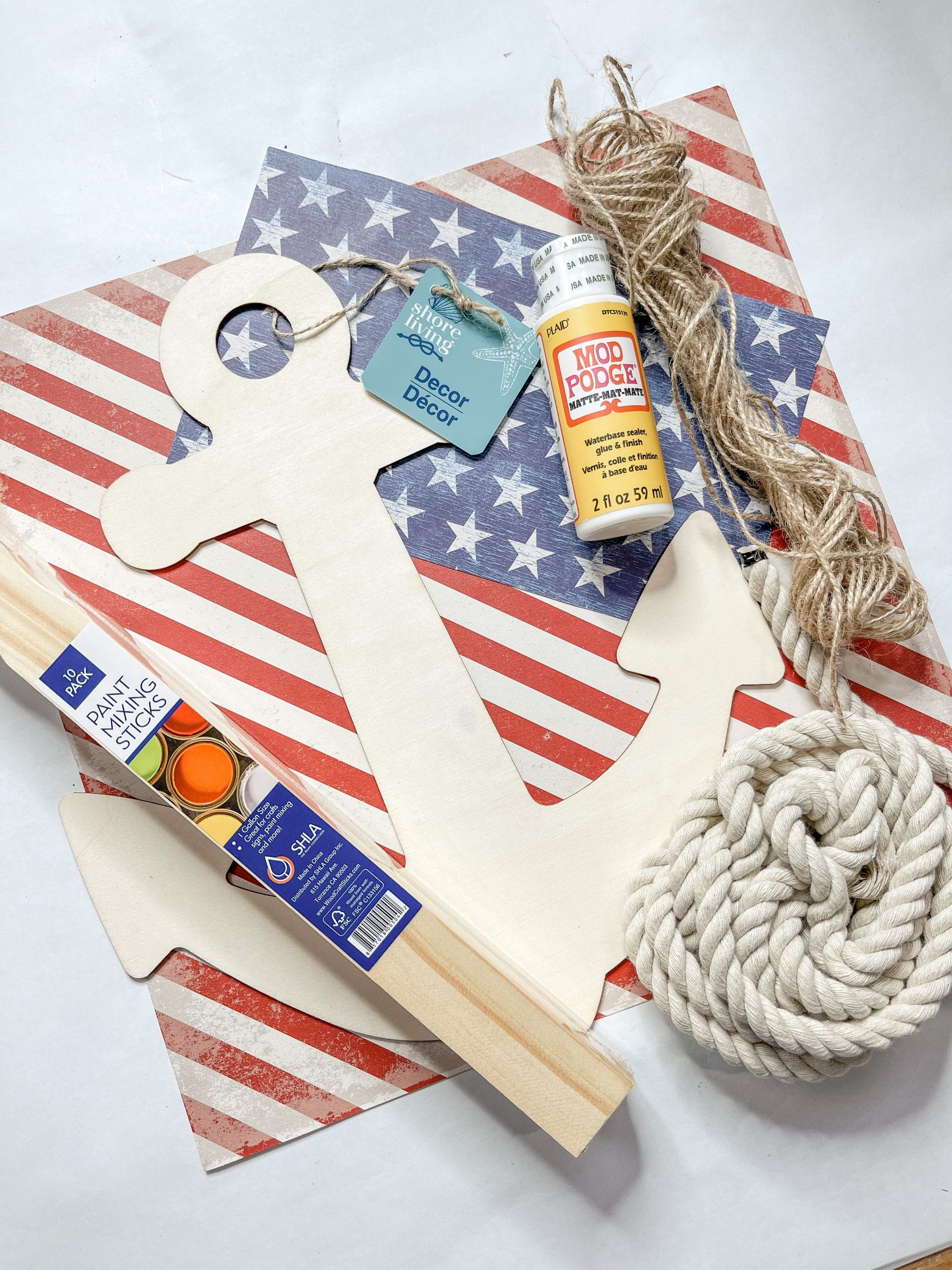 American Flag Anchor DIY Patriotic Decor