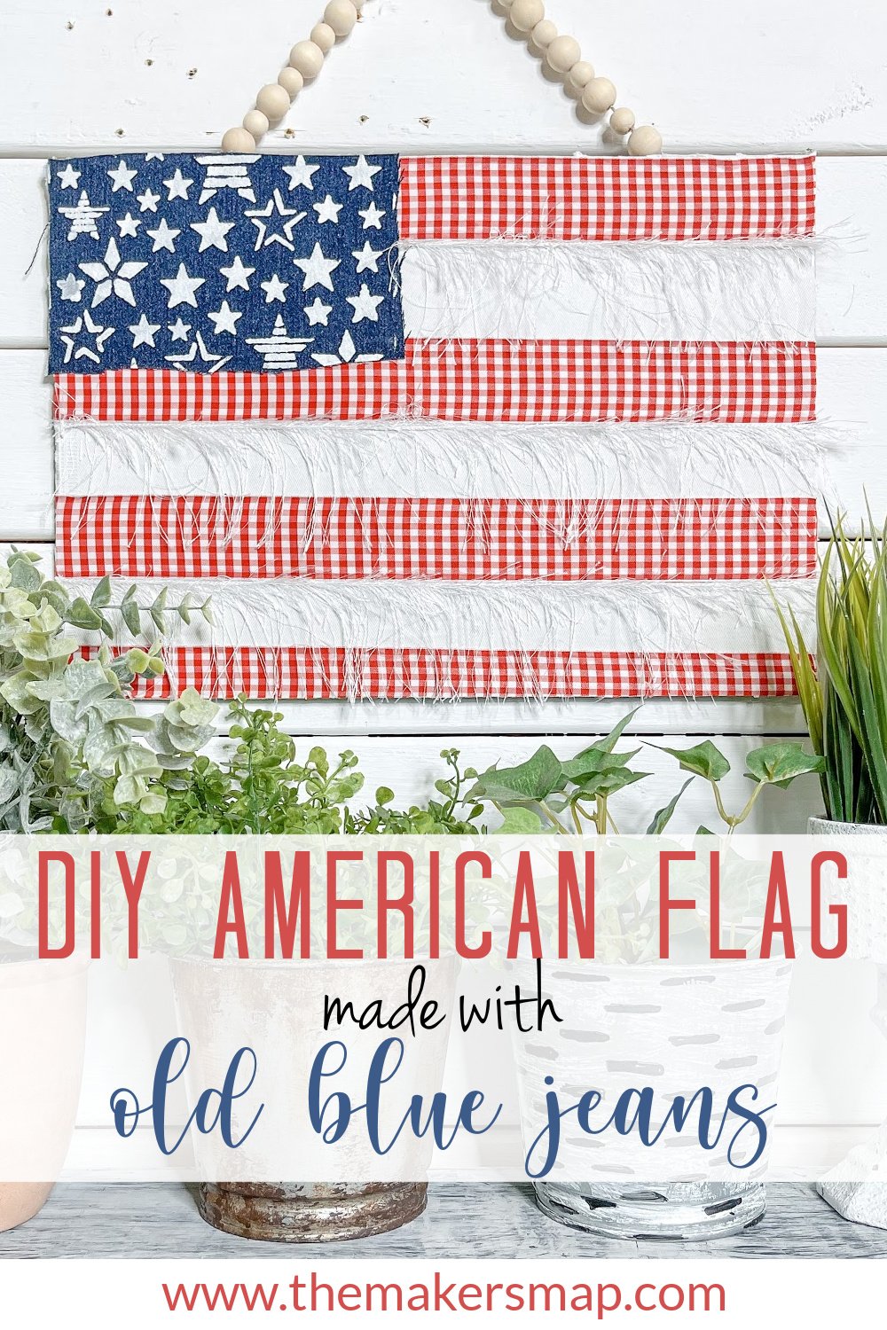 DIY Blue Jean American Flag