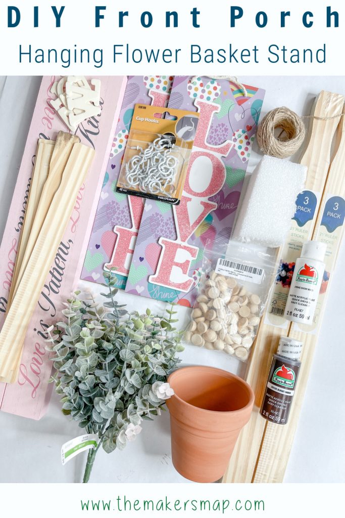 How to project DIY Front Porch Hanging Flower Basket Stand