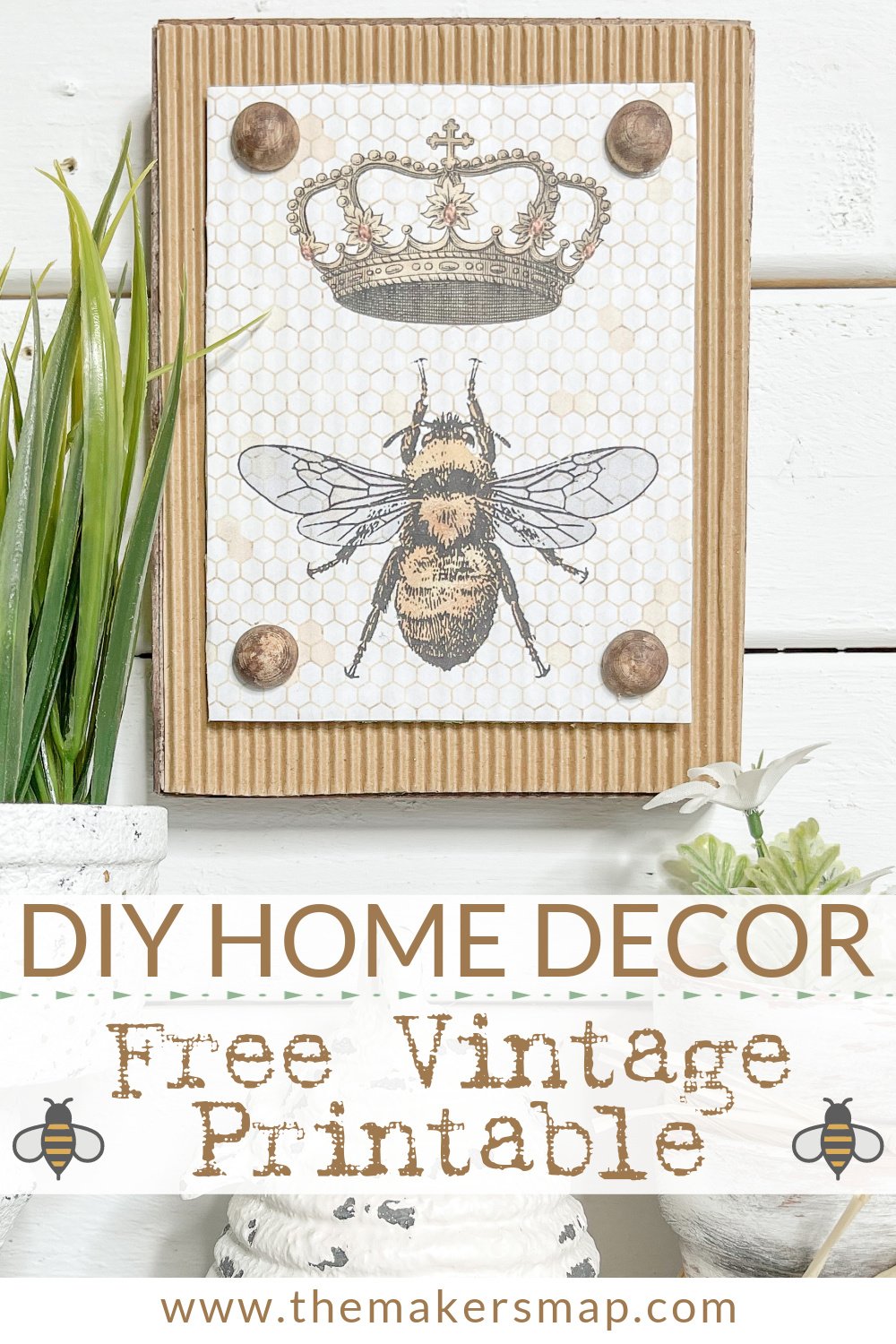 DIY Home Decor with FREE Vintage Bee Printable