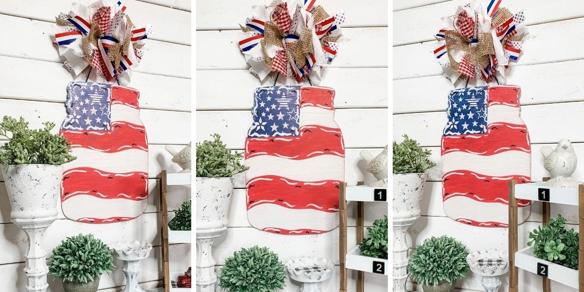 DIY Patriotic Dollar Tree Mason Jar