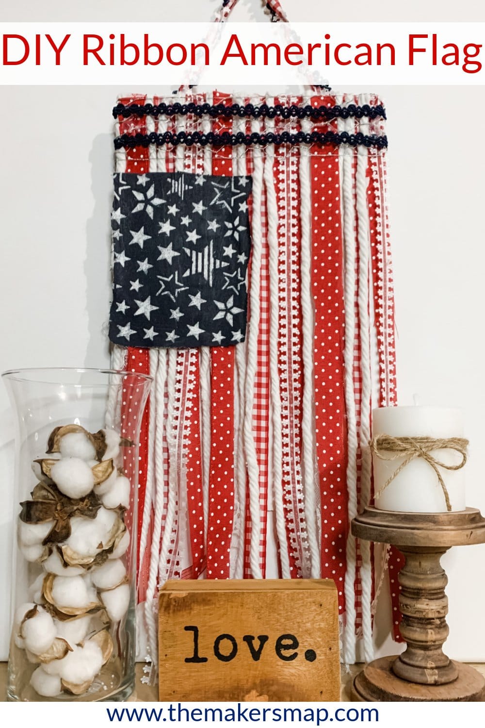 DIY Ribbon American Flag