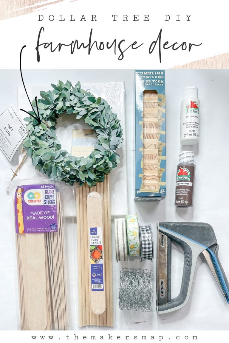 Dollar Tree DIY Farmhouse Wall Decor window with faux shutters