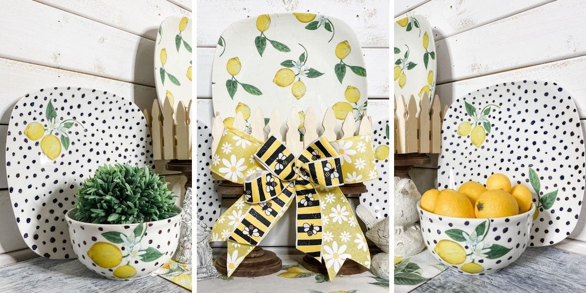 Dollar Tree DIY Lemon Themed Dishes