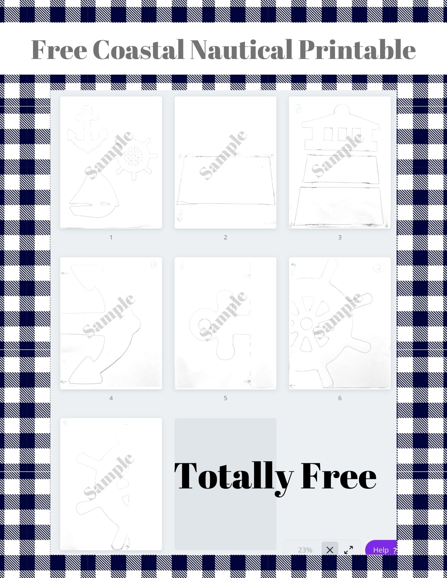 Get your Nautical Coastal Free Printable Template NOW!