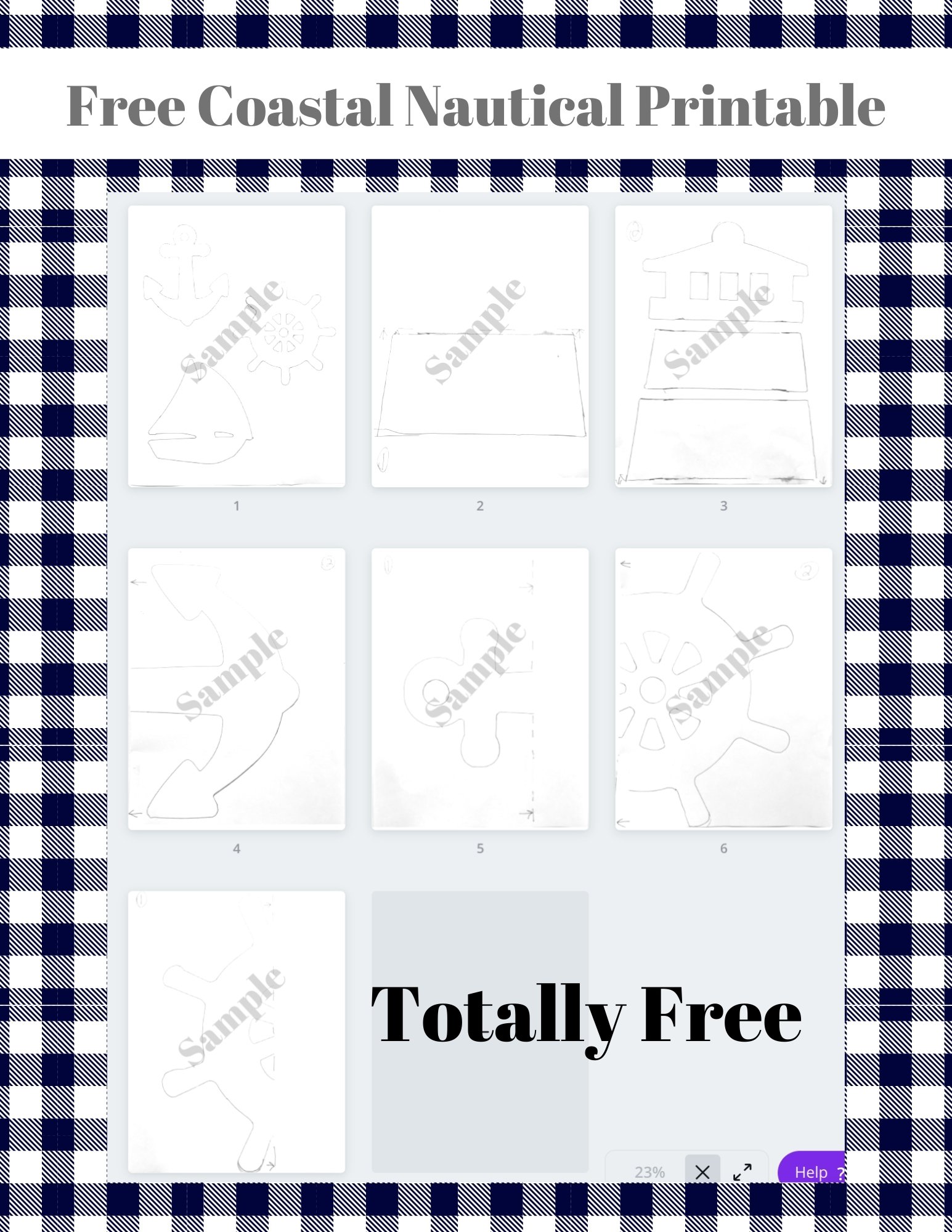 Get your Nautical Coastal Free Printable Template NOW