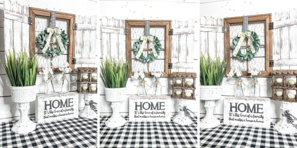 Dollar Tree DIY Farmhouse Wall Decor - window with faux shutters