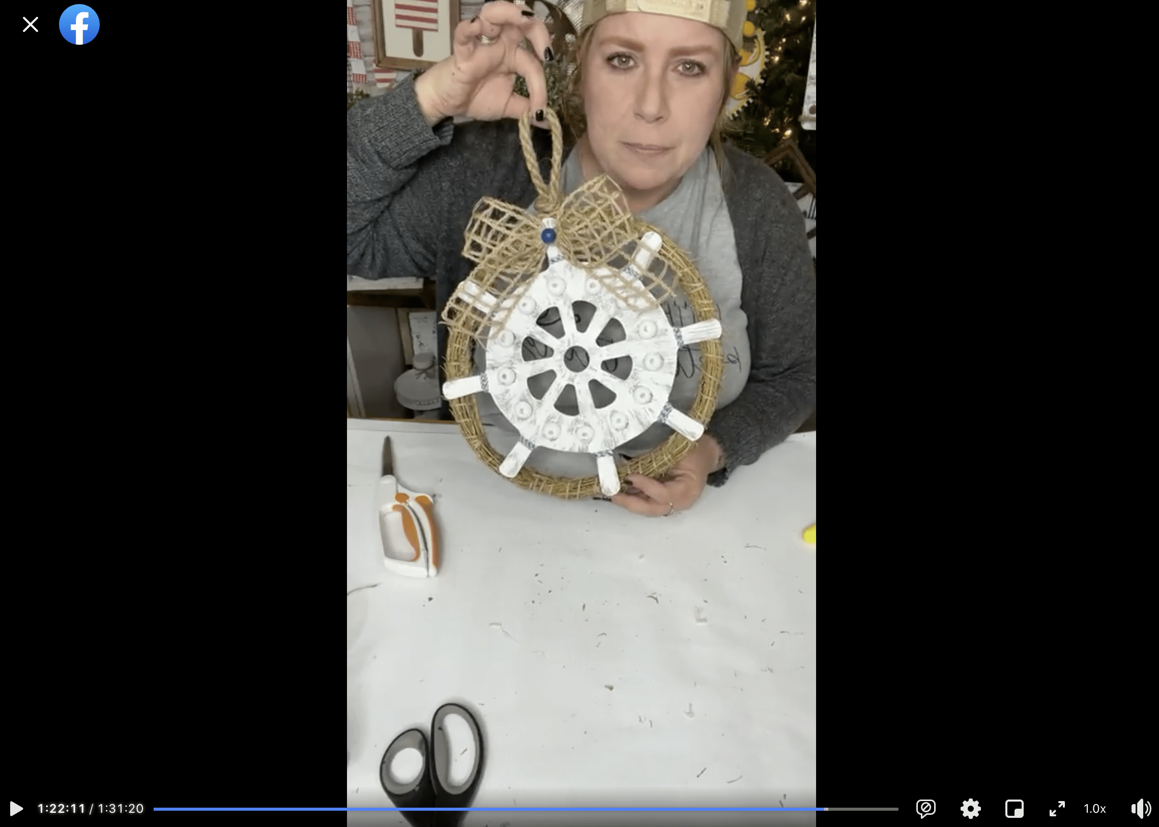 Dollar Tree Ship's Wheel DIY Nautical Decor
