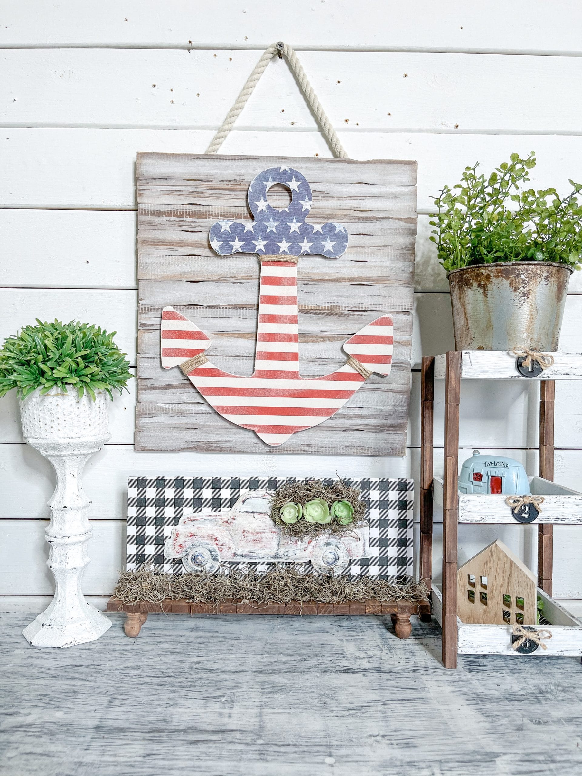 American Flag Anchor DIY Patriotic Decor