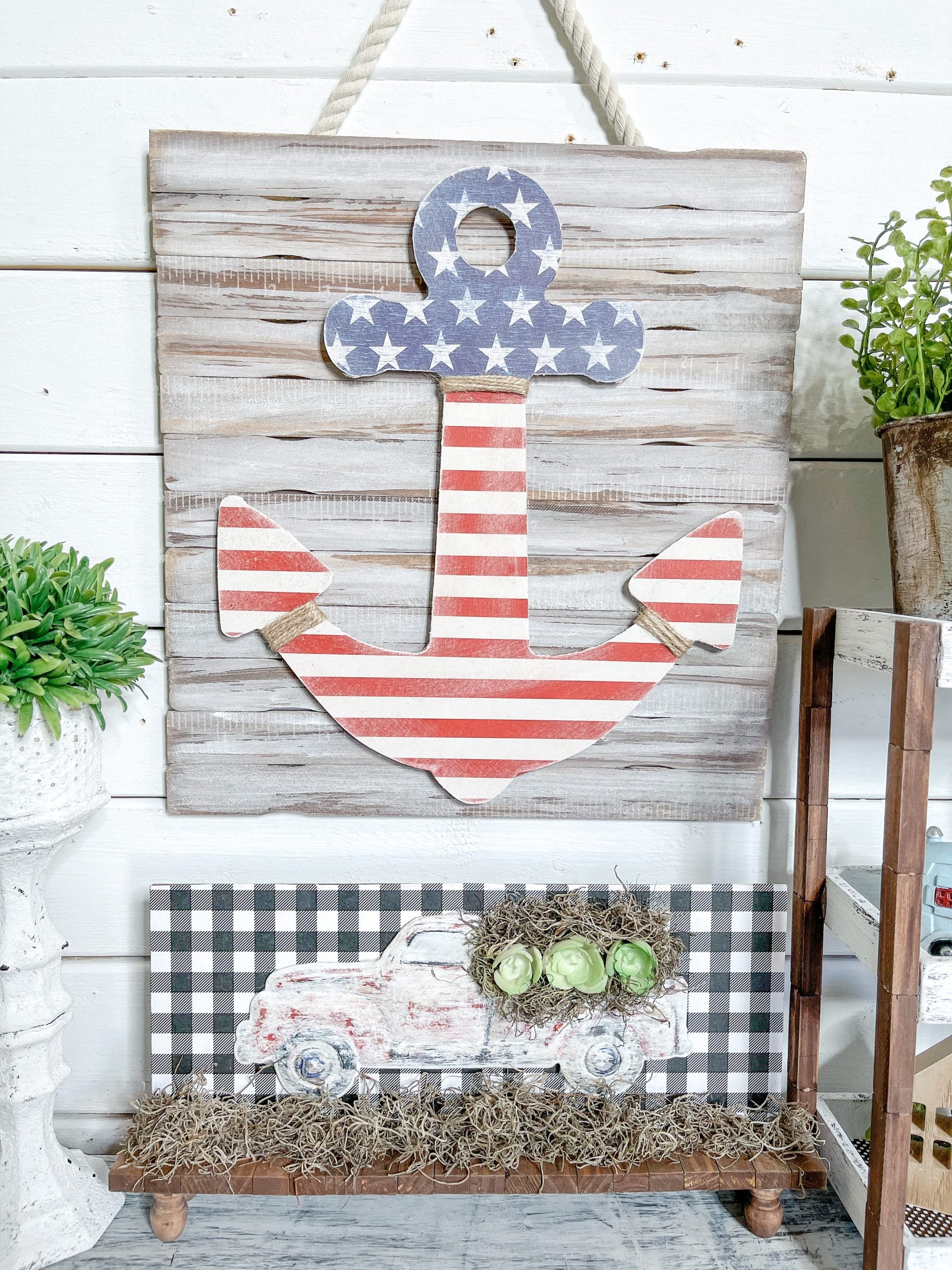 American Flag Anchor DIY Patriotic Decor