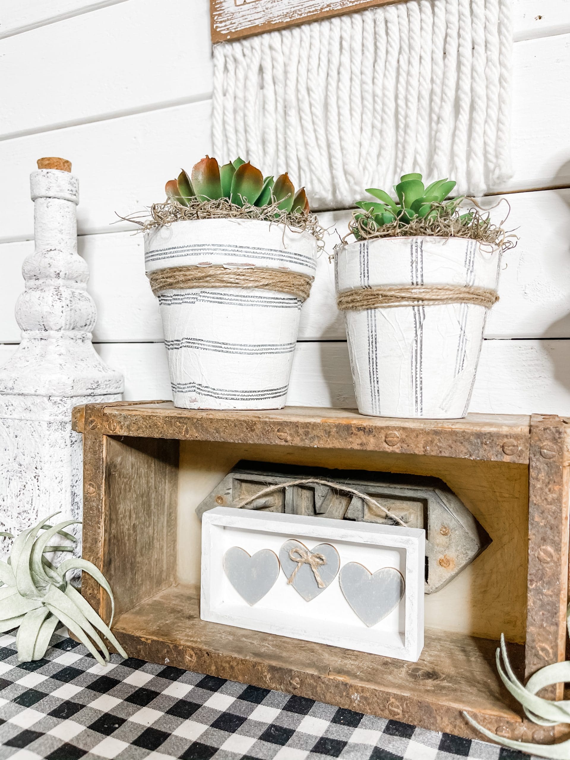 Dollar Tree DIY Farmhouse Terracotta Pots