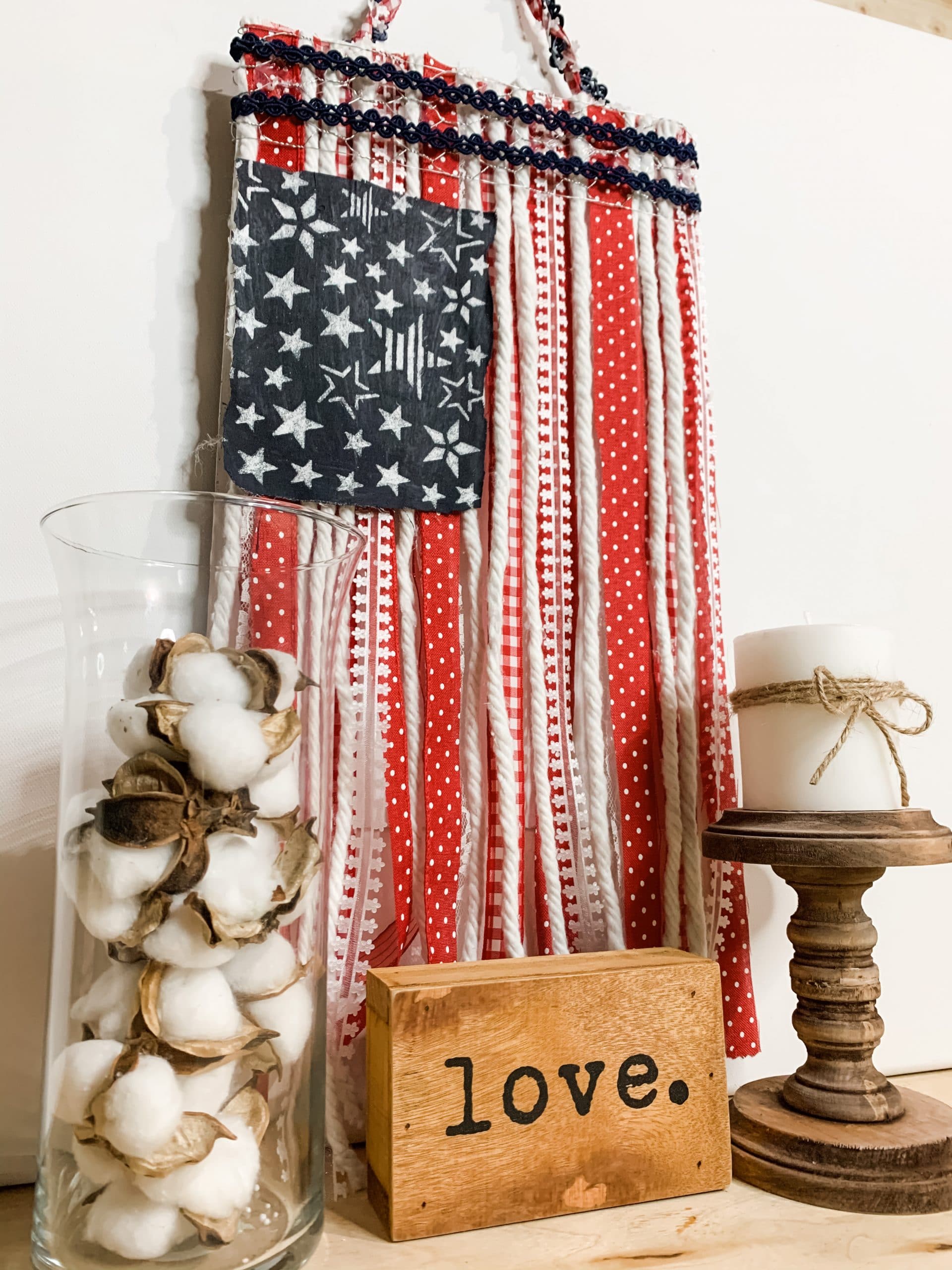 DIY Ribbon American Flag