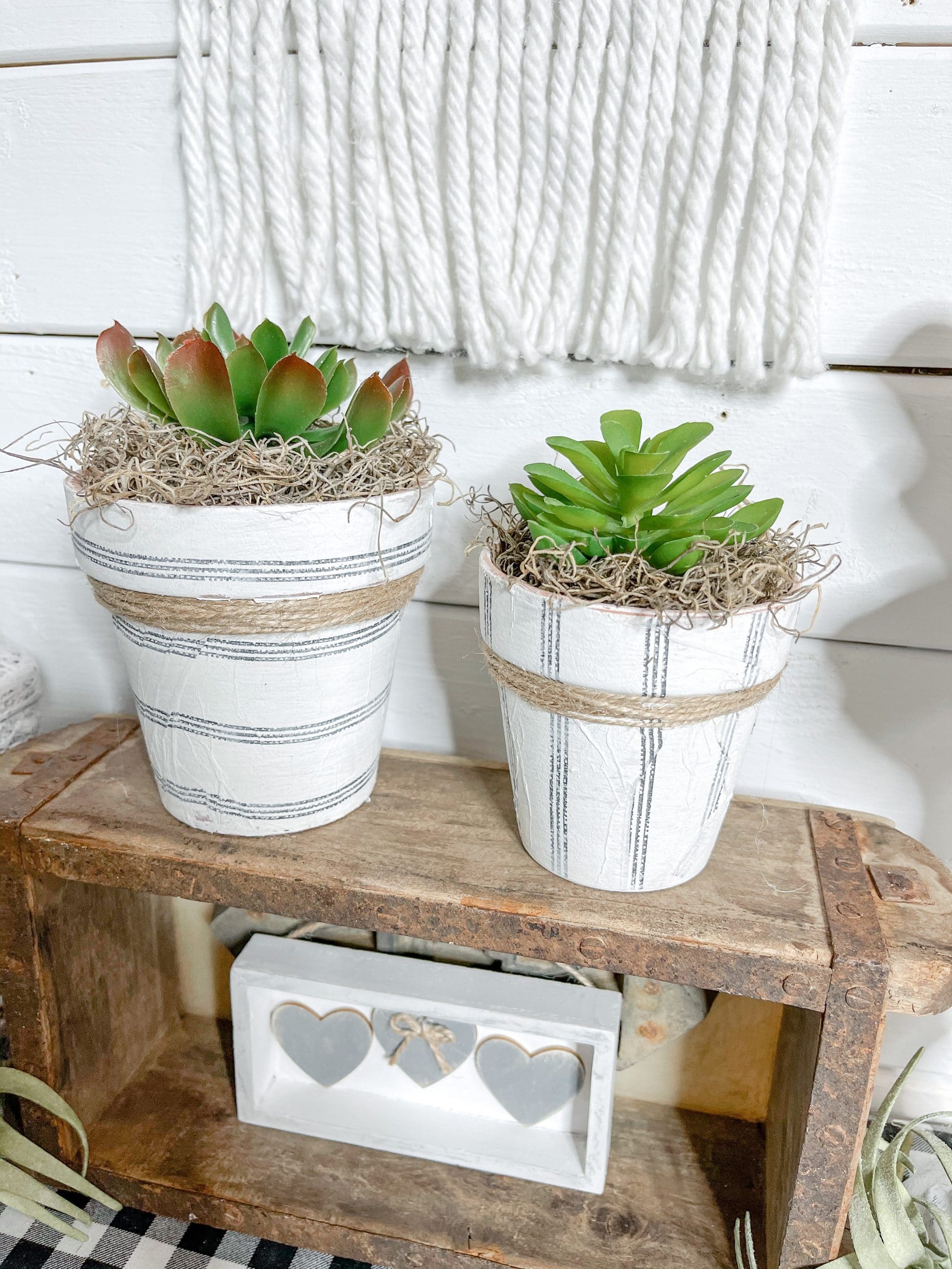 Dollar Tree DIY Farmhouse Terracotta Pots