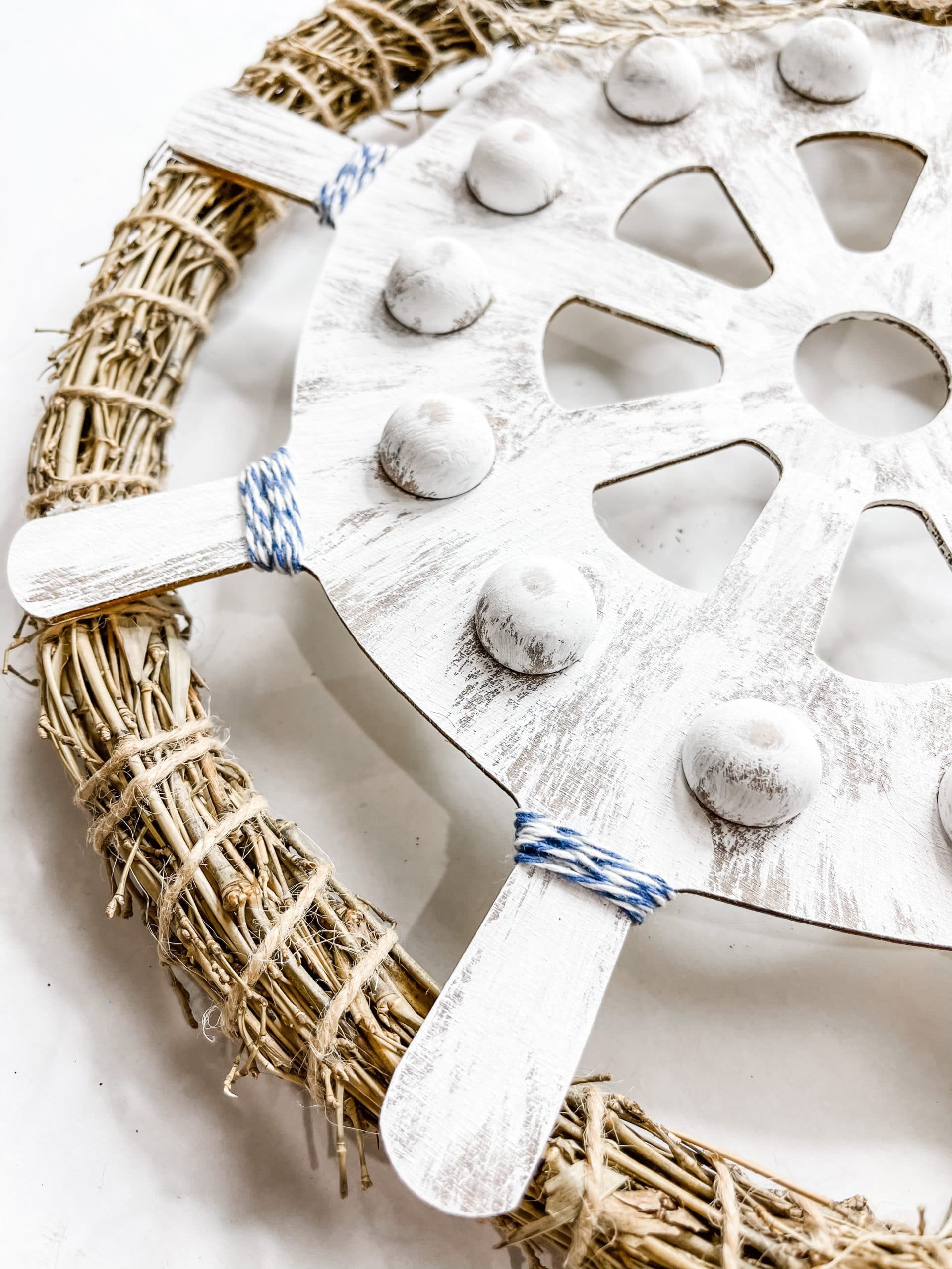 Dollar Tree Ship's Wheel DIY Nautical Decor