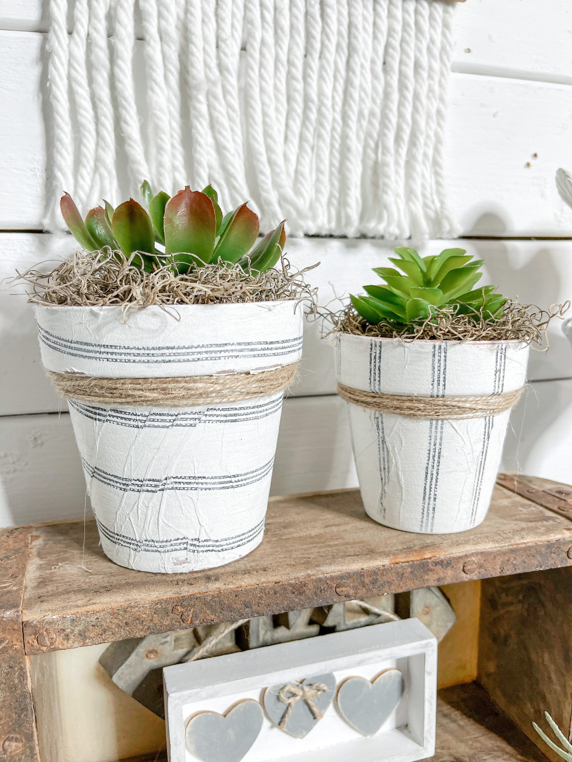 Dollar Tree DIY Farmhouse Terracotta Pots