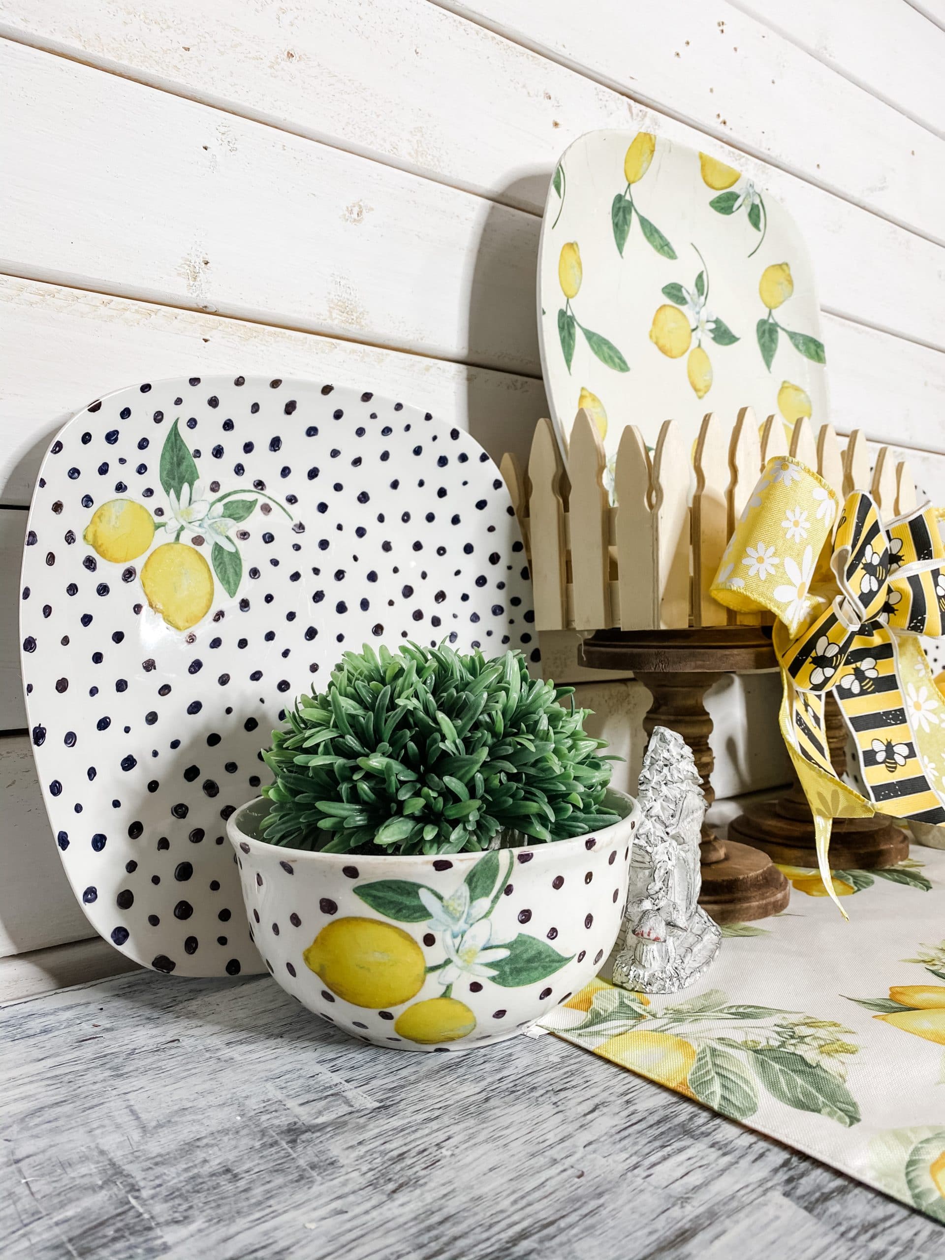 Dollar Tree DIY Lemon Themed Dishes