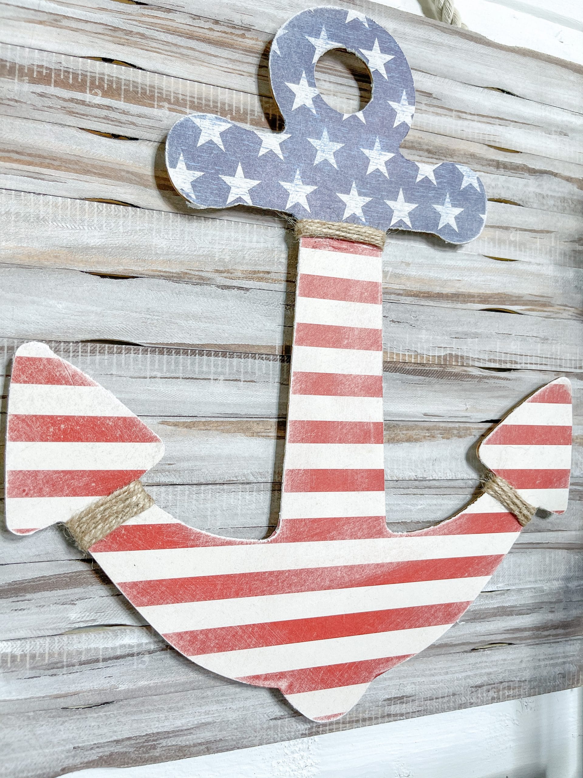 American Flag Anchor DIY Patriotic Decor