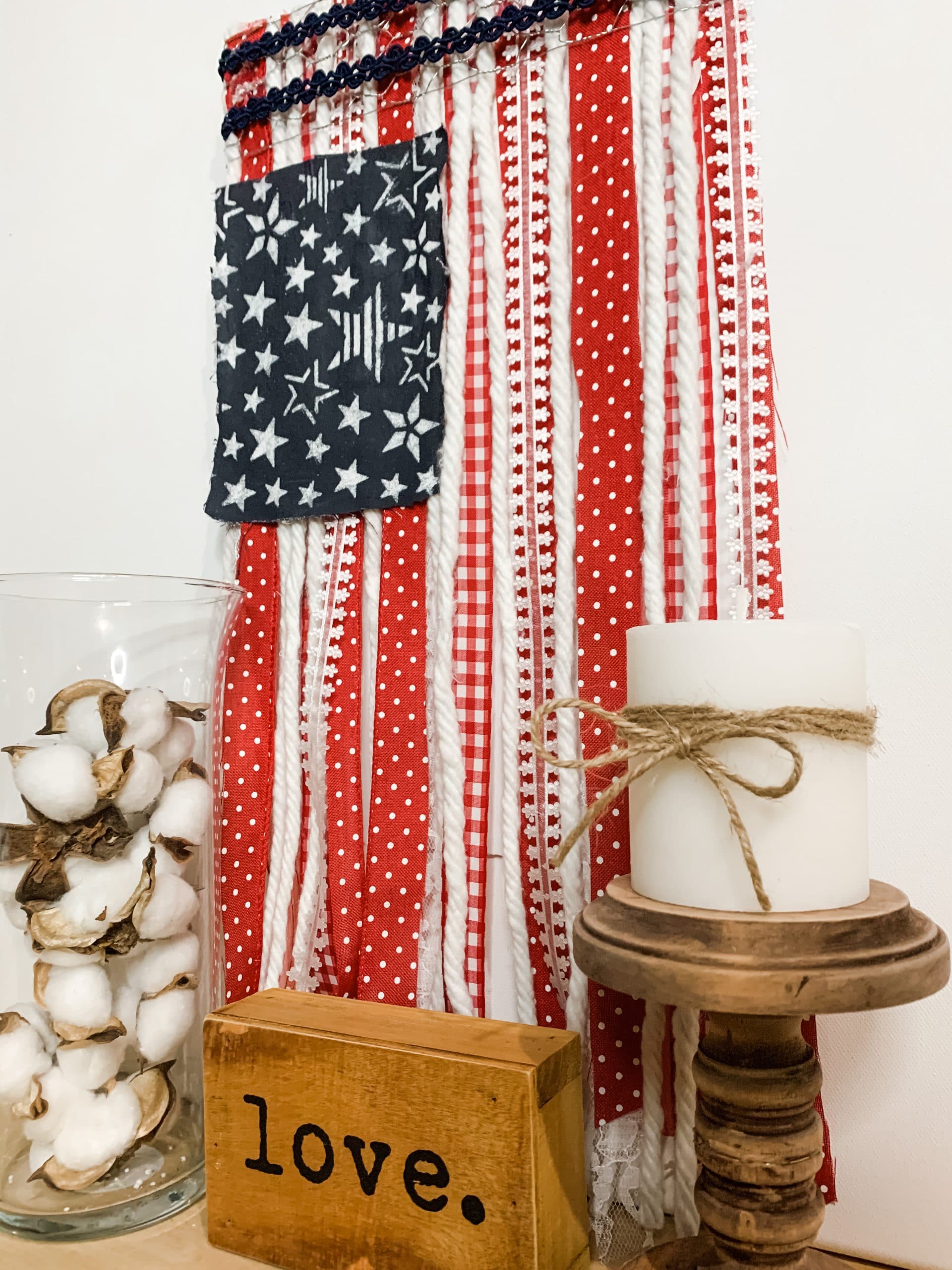 DIY Ribbon American Flag