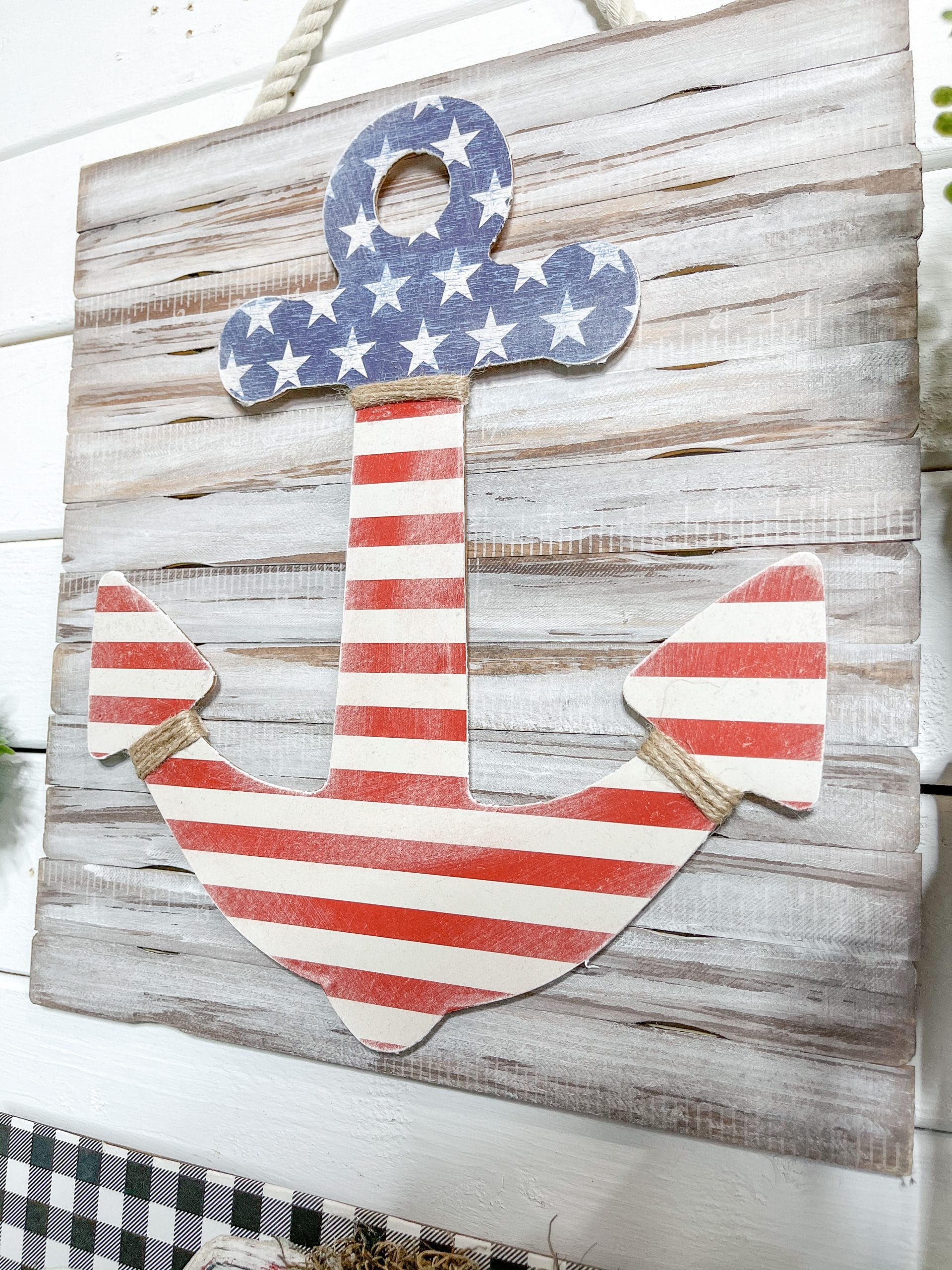 American Flag Anchor DIY Patriotic Decor
