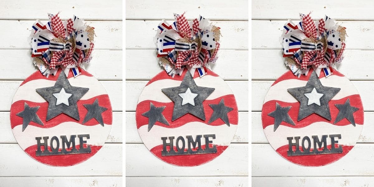 DIY Dollar Tree Patriotic Door Hanger