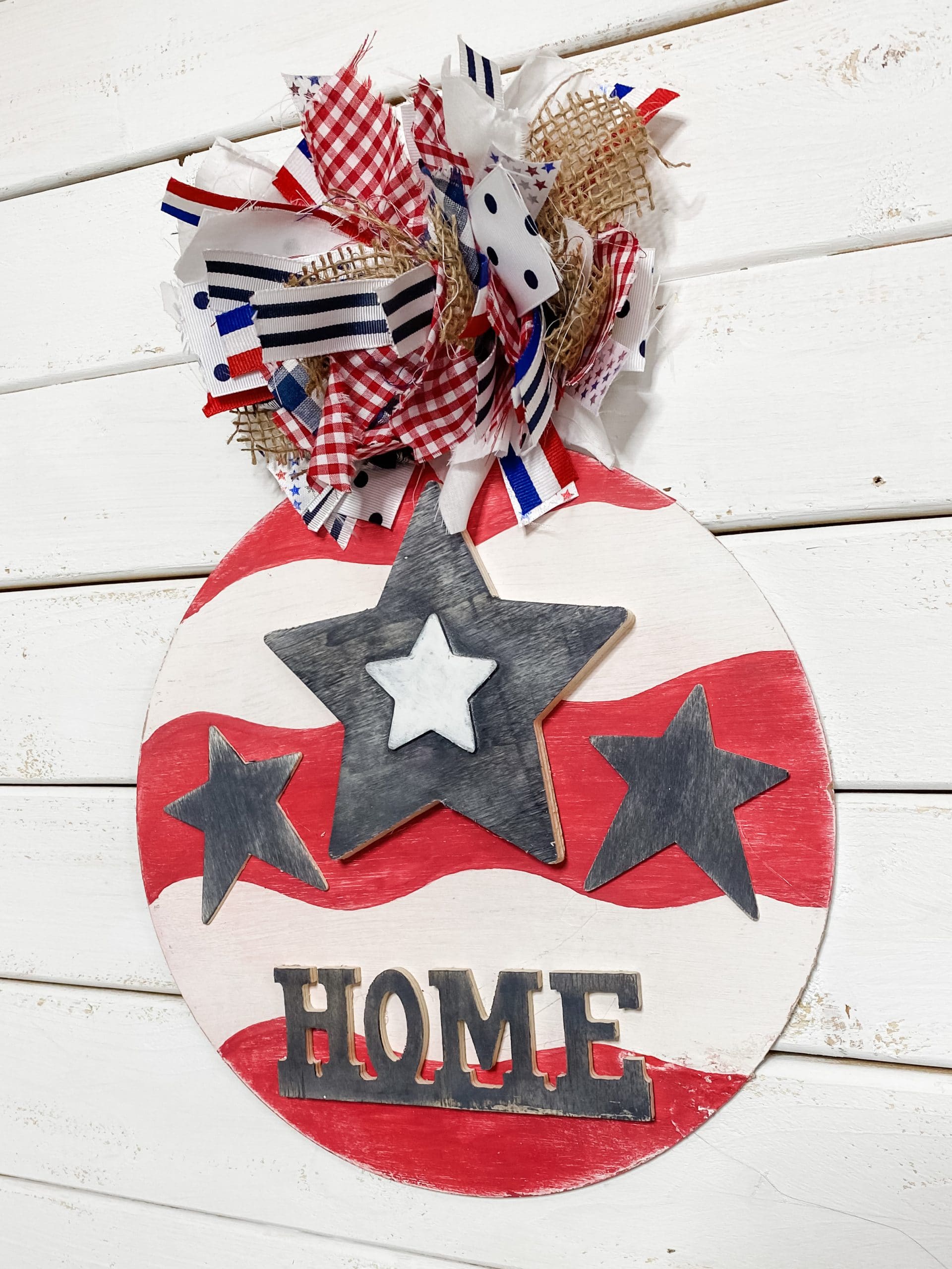 DIY Dollar Tree Patriotic Door Hanger