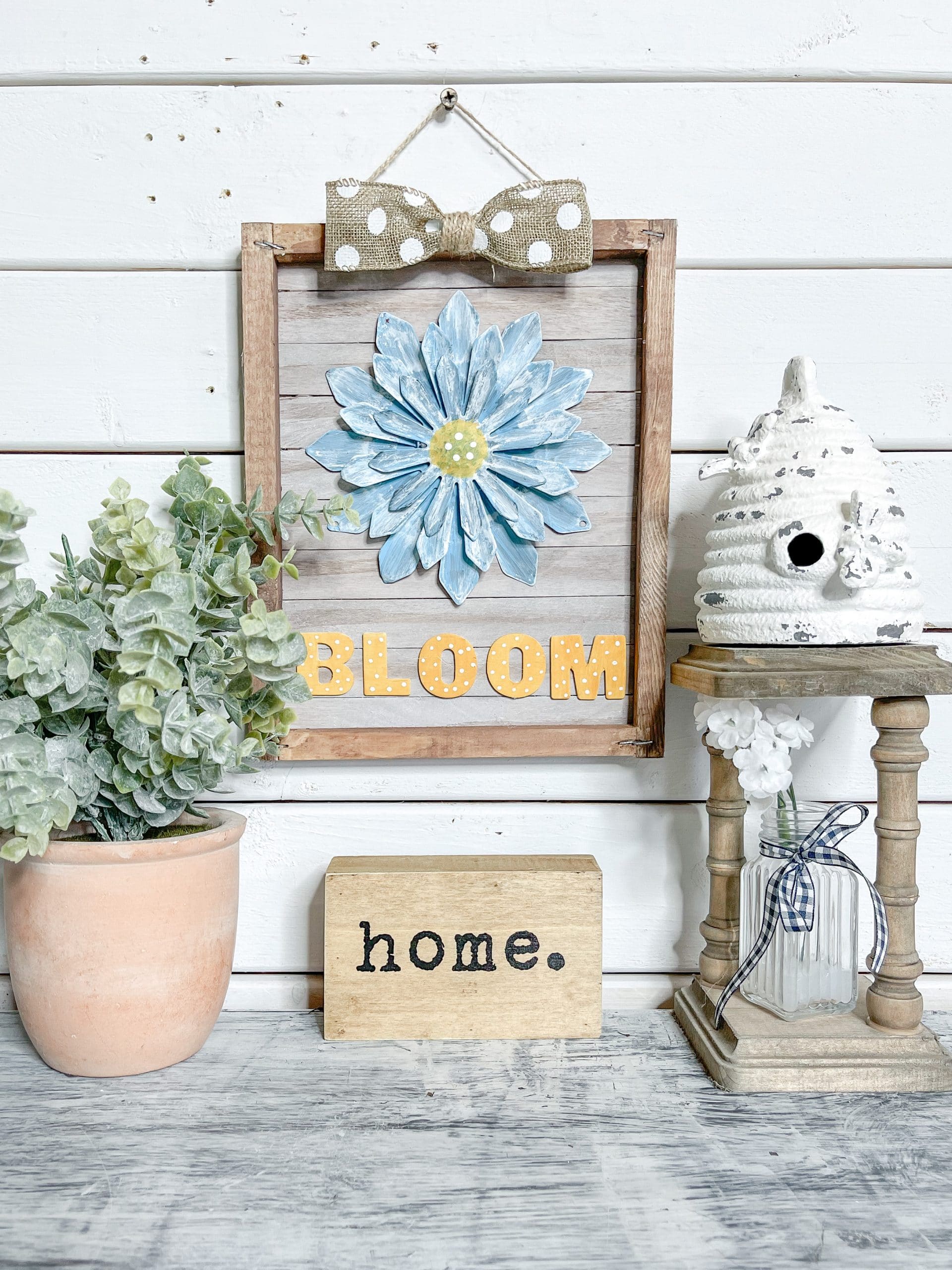 Easy Reverse Canvas DIY Decor for Summer or Spring