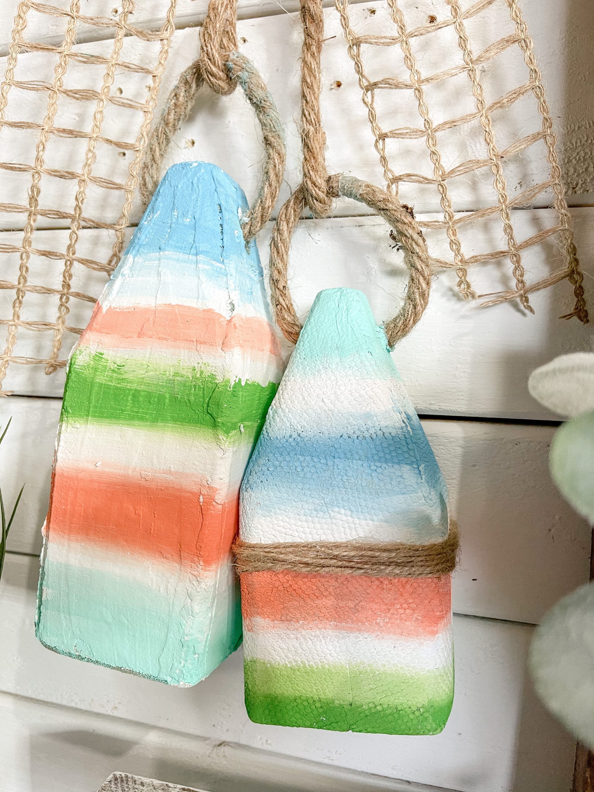 Floral Foam Buoys DIY Summer Decor