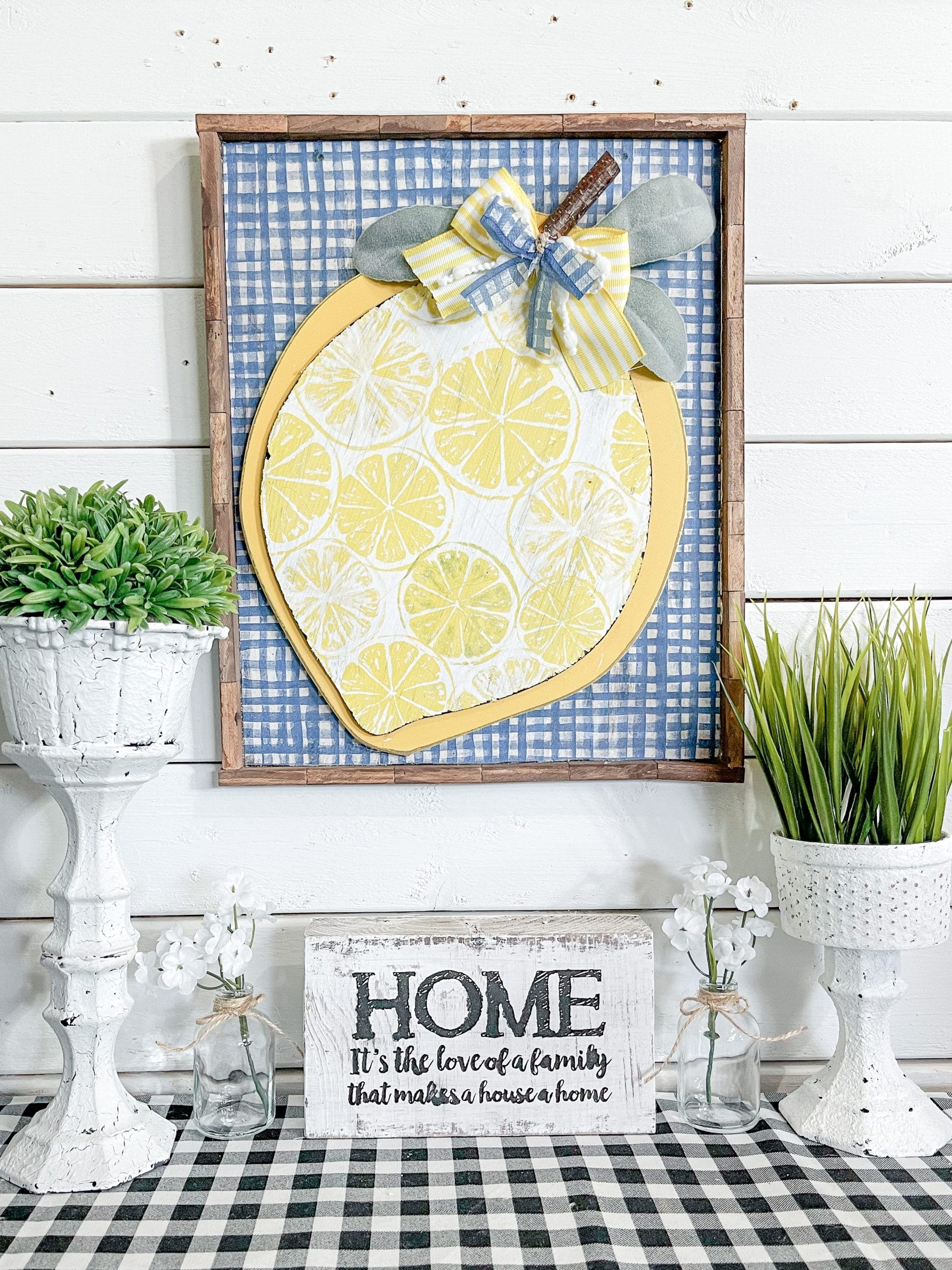 DIY Lemon Napkin Sign