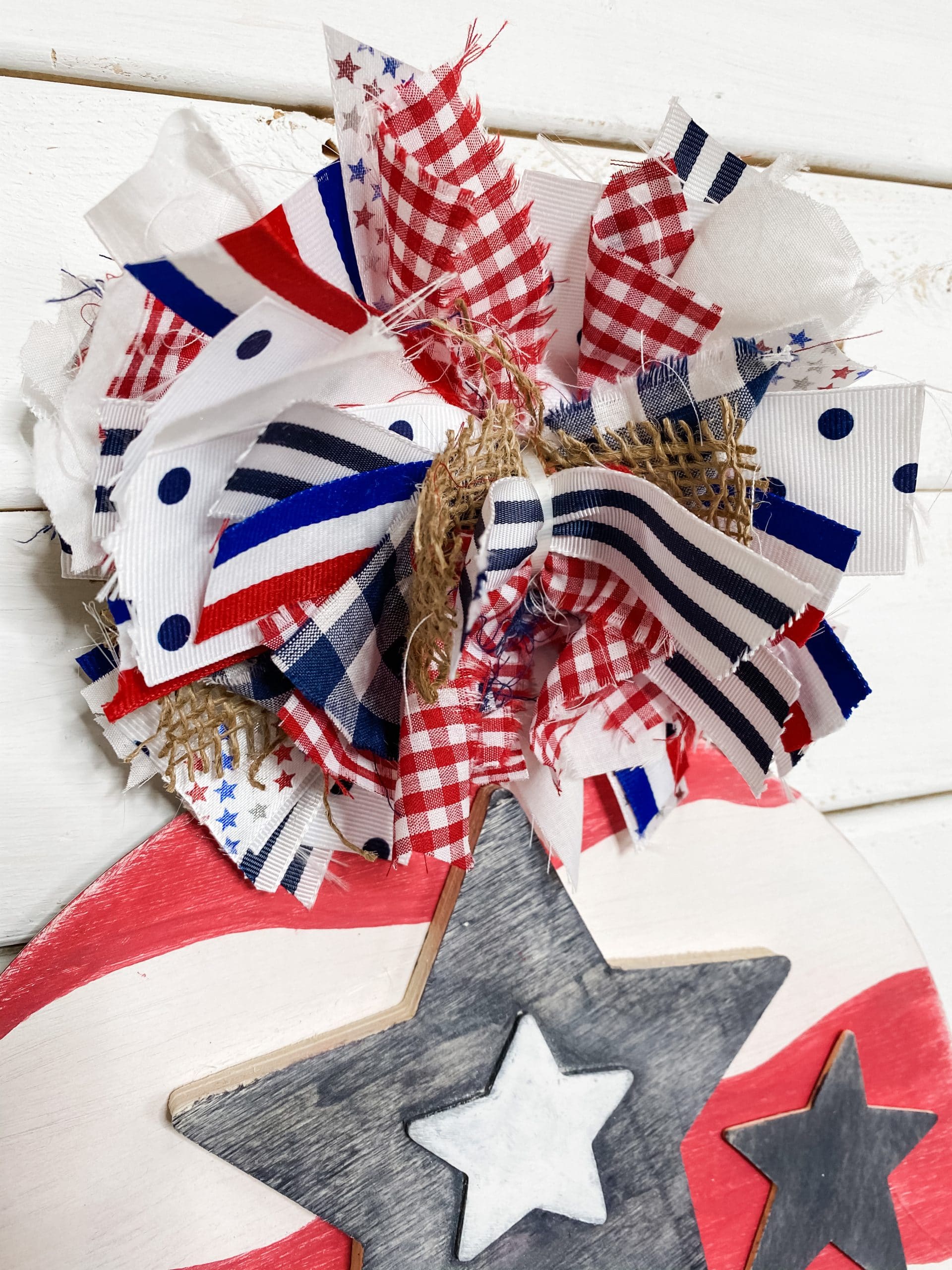 DIY Dollar Tree Patriotic Door Hanger