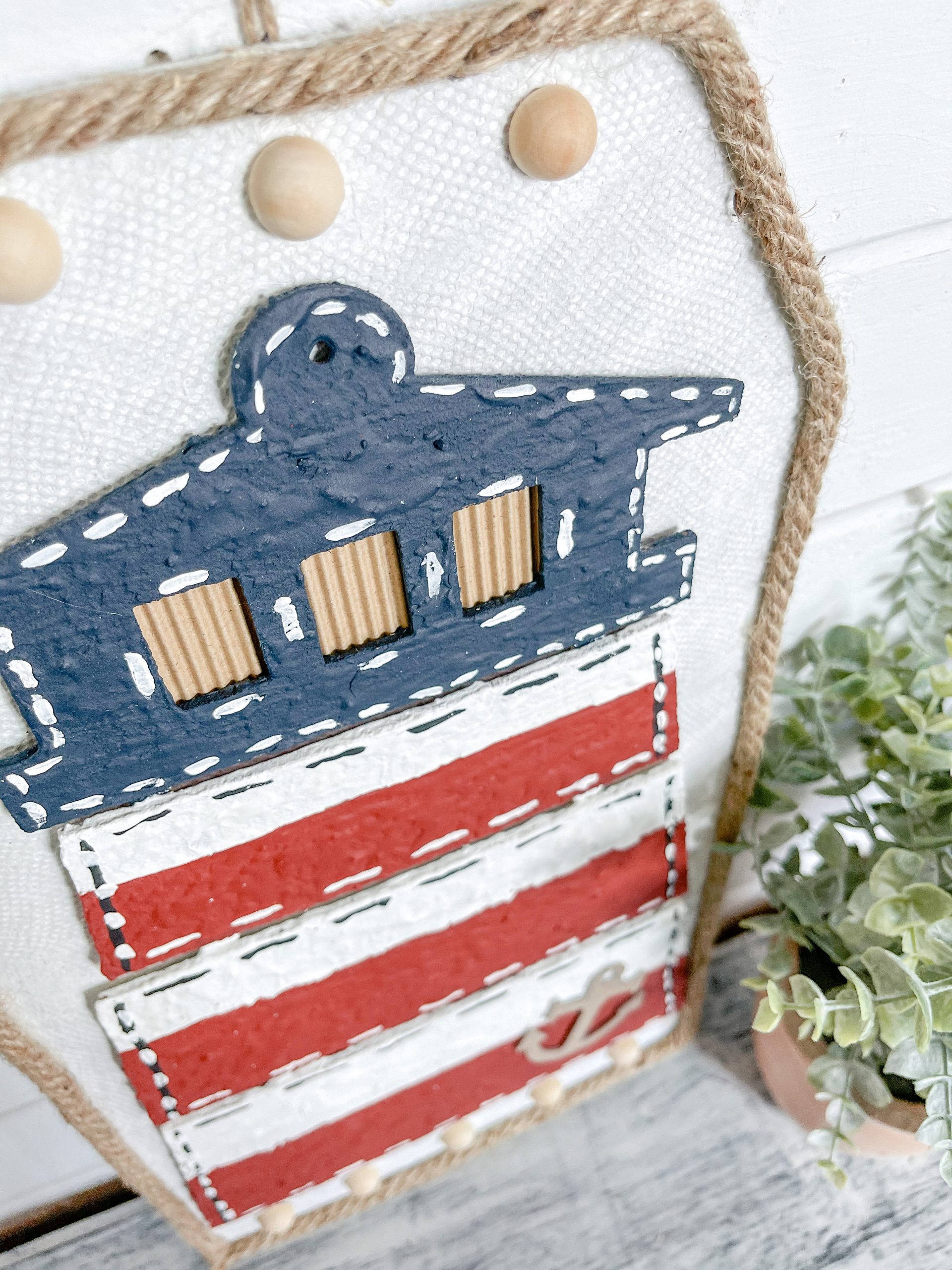 Dollar Tree Lighthouse DIY Nautical Decor