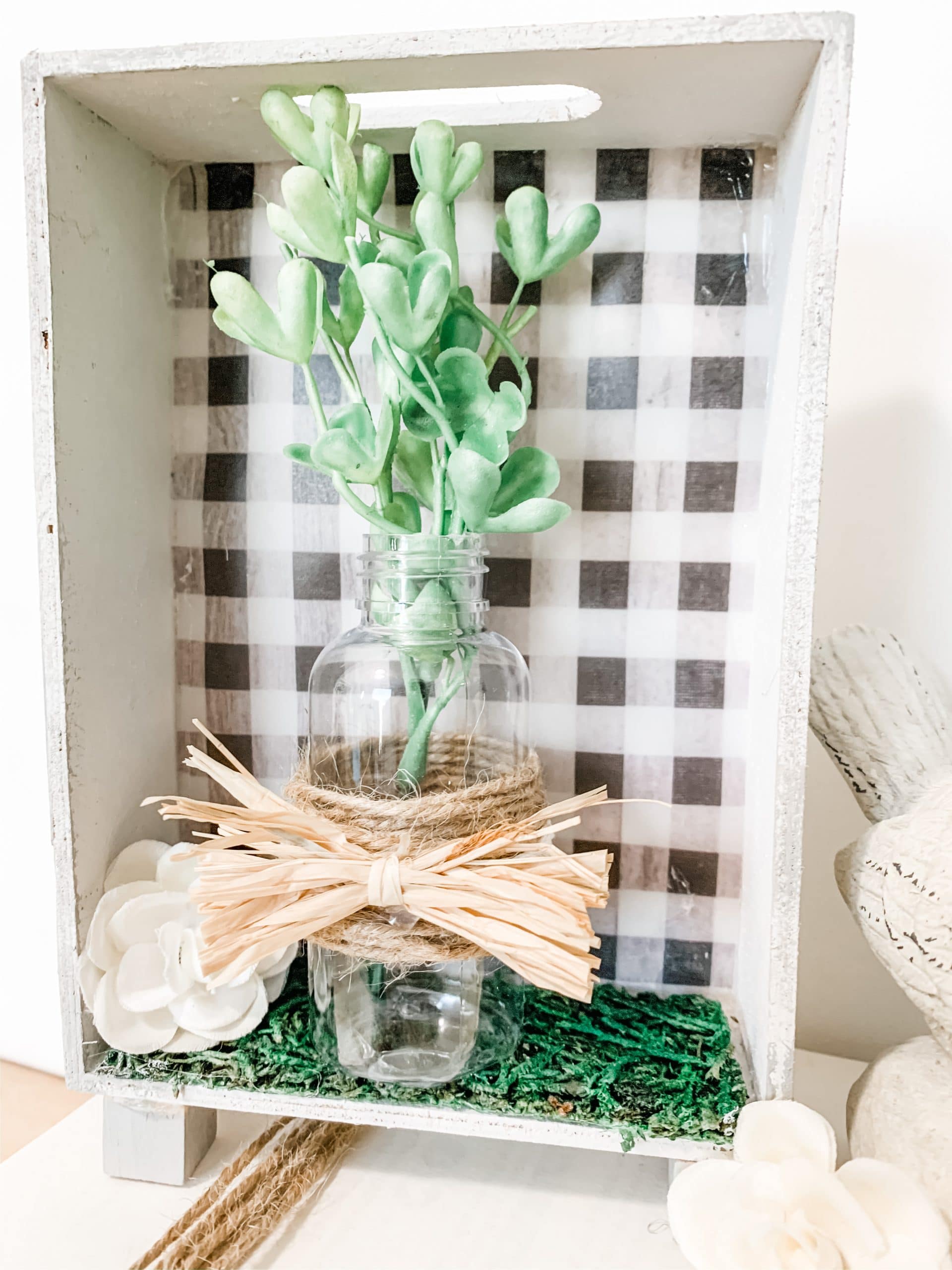 Simple Buffalo Check Farmhouse Plant Jar