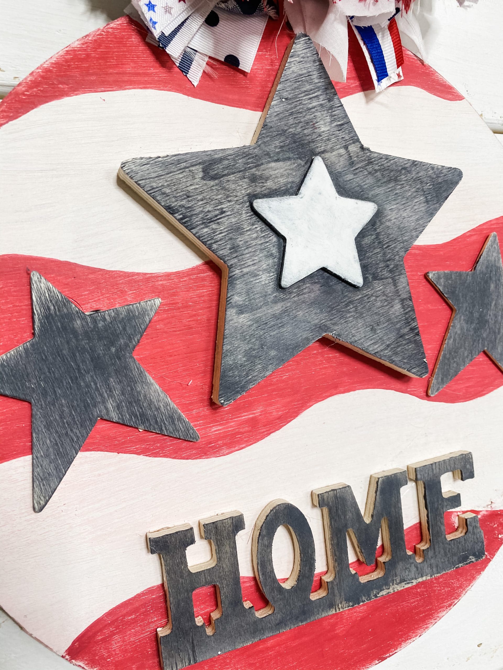 DIY Dollar Tree Patriotic Door Hanger