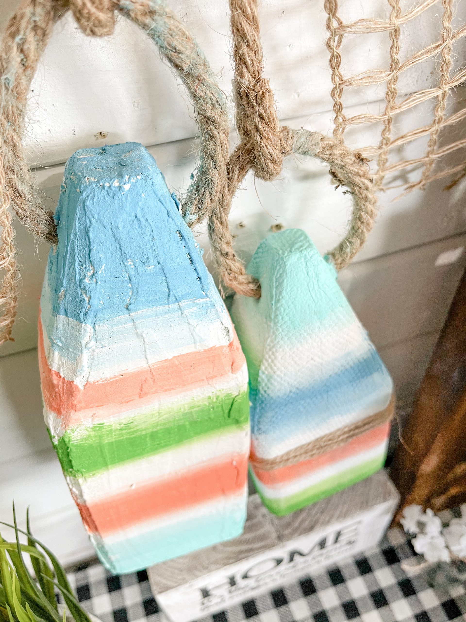 Floral Foam Buoys DIY Summer Decor