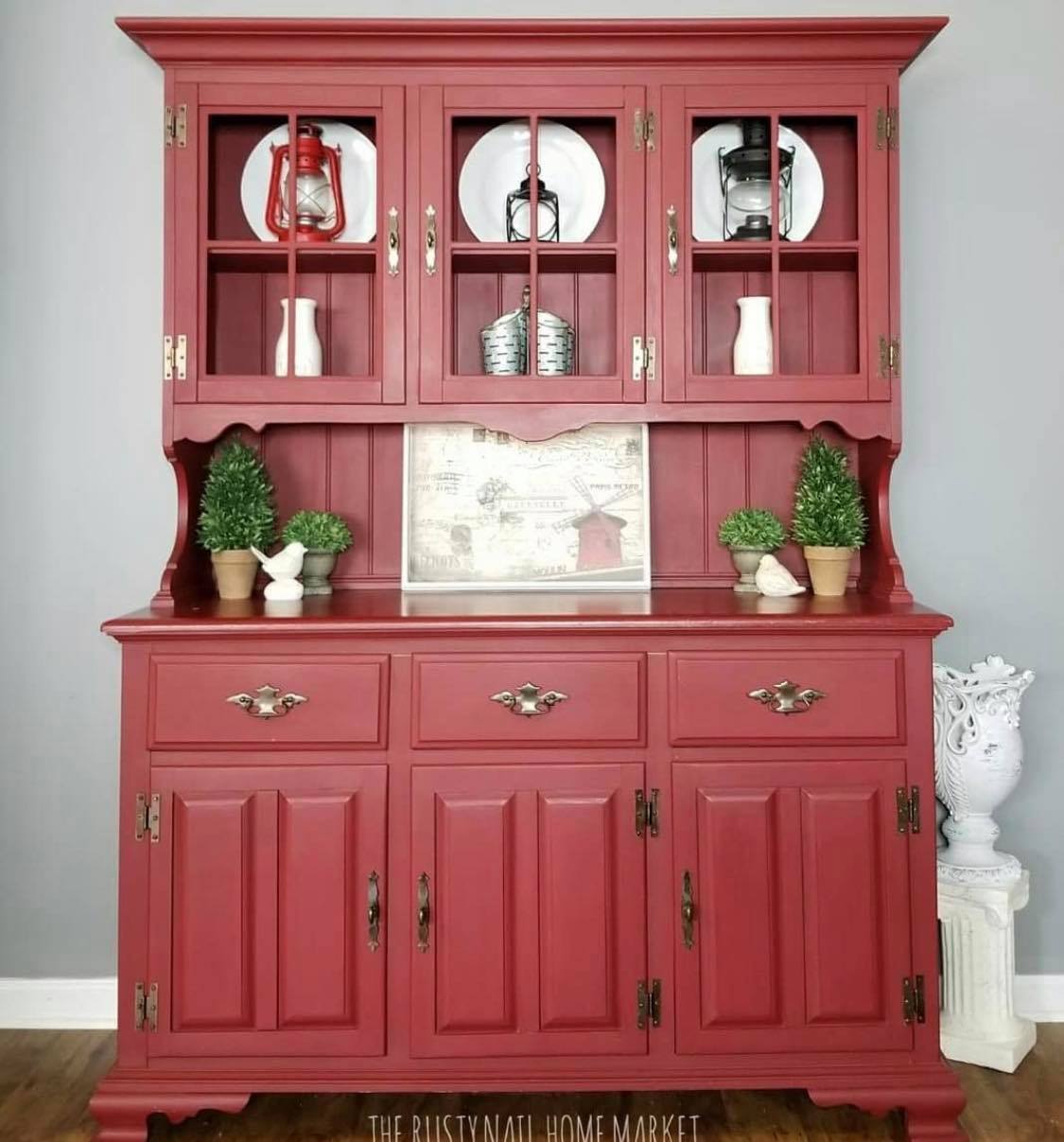 Chalk Painted Hutch and China Cabinet Ideas