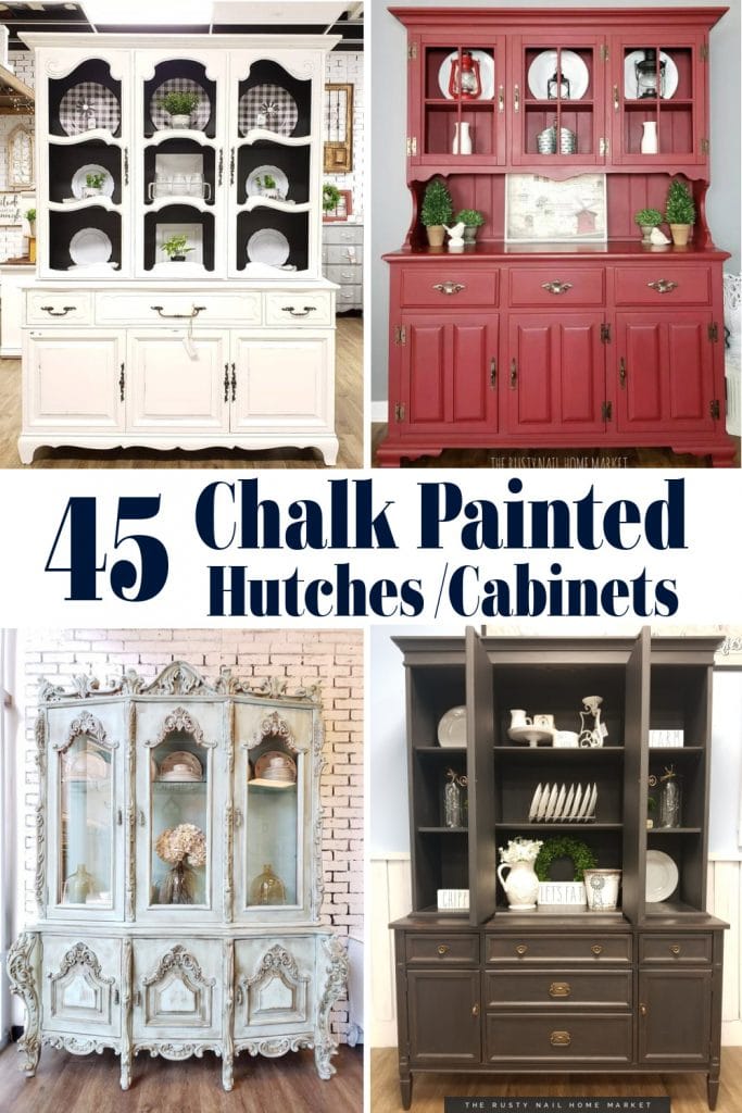 Chalk Painted Hutch And China Cabinet Ideas To Inspire You - Diy Corner China Cabinet Ideas