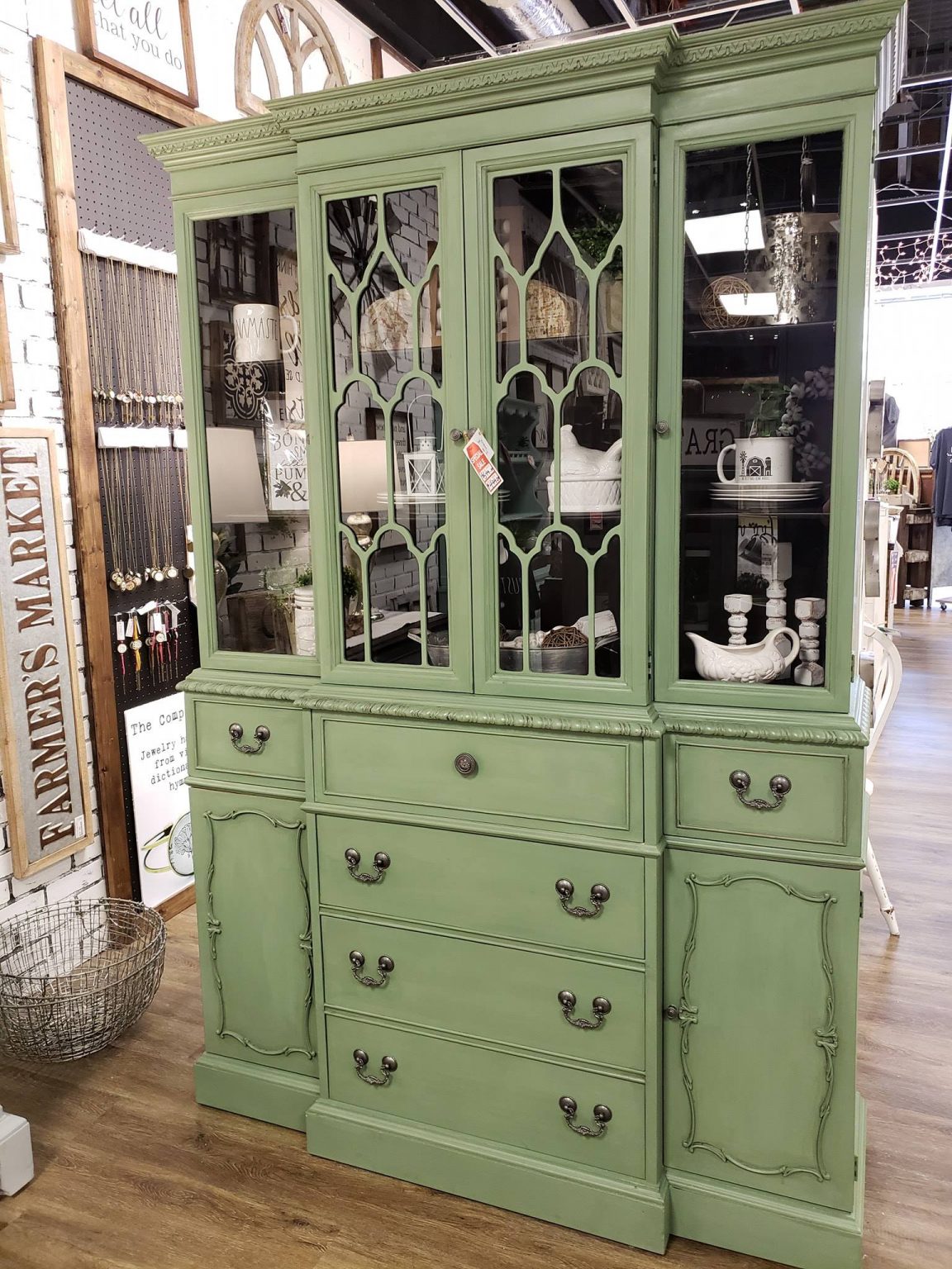 Chalk Painted Hutch and China Cabinet Ideas to inspire you