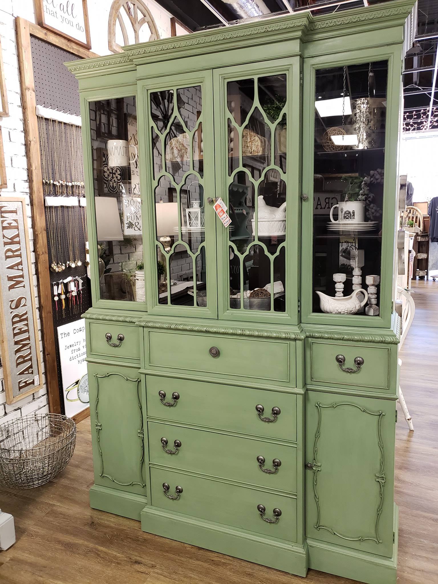 Chalk Painted Hutch and China Cabinet Ideas