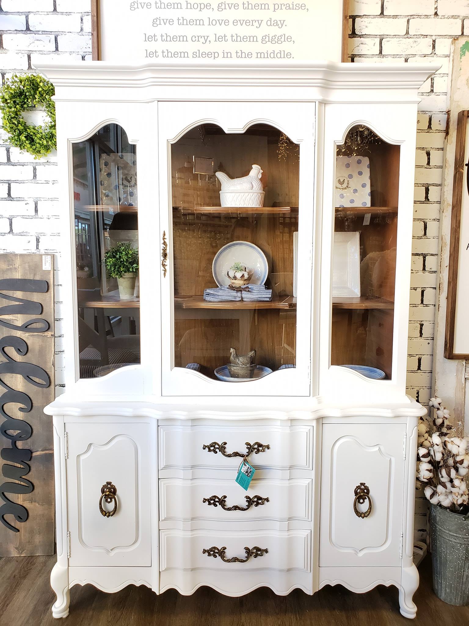 Chalk Painted Hutch and China Cabinet Ideas