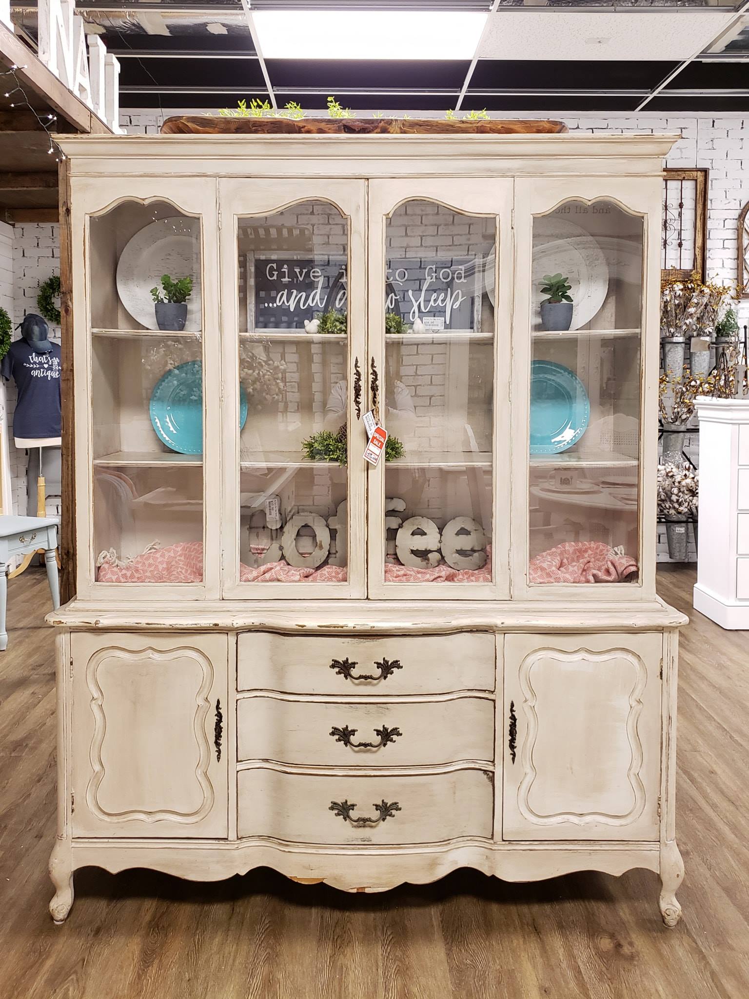 Chalk Painted Hutch and China Cabinet Ideas