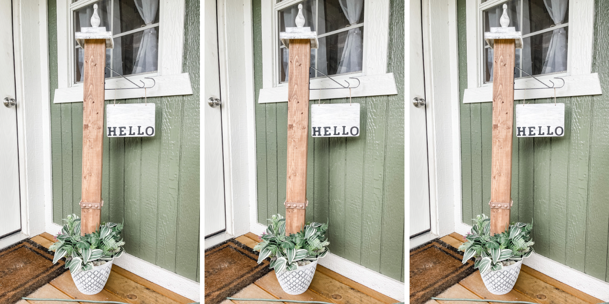 DIY Welcome Porch Post