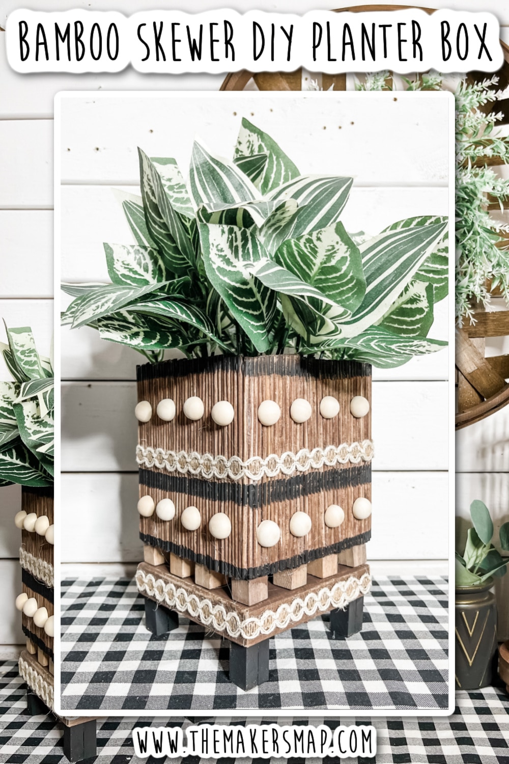 Bamboo Skewer DIY Planter Box