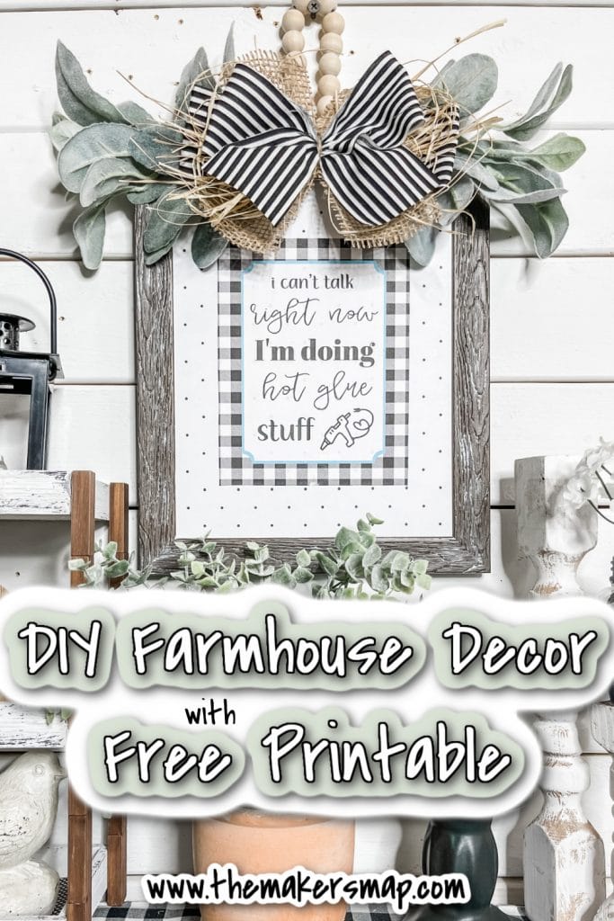 DIY Farmhouse Decor with Free Printable - Easy DIY Decor Tutorial