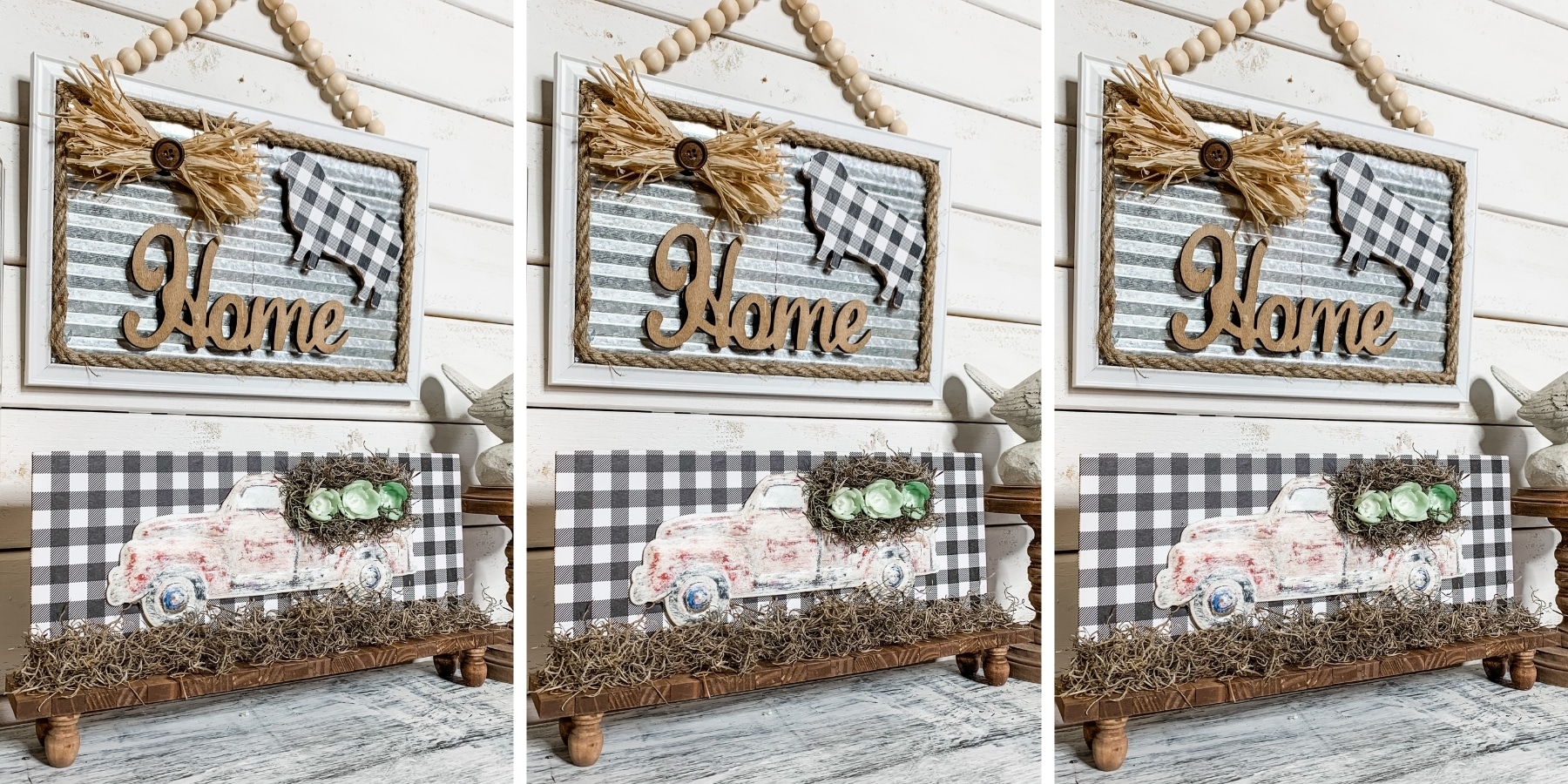 DIY Farmhouse Red Truck Shelf Sitter