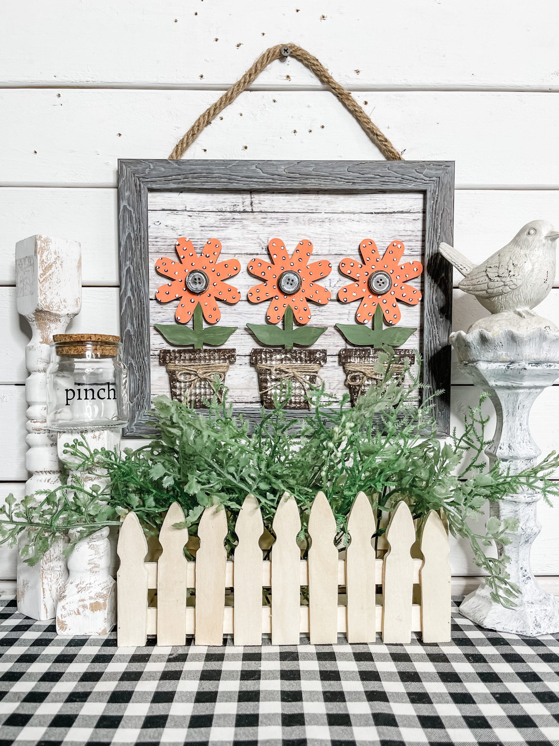 Dollar Tree DIY Orange Flower Decor