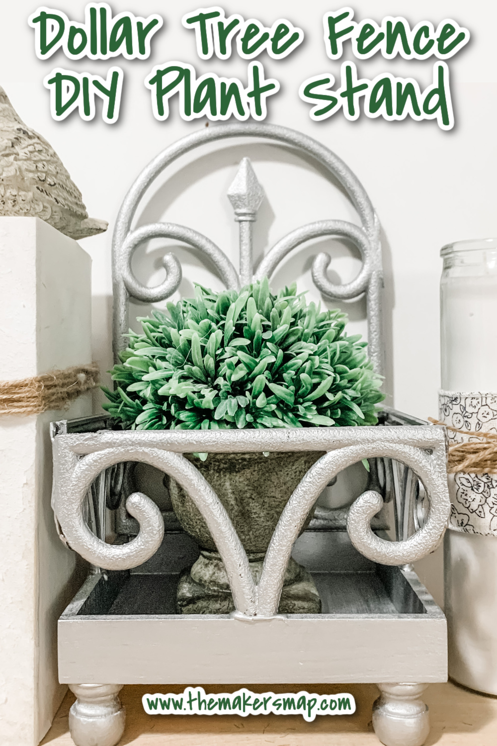 Dollar Tree Fence DIY Plant Stand