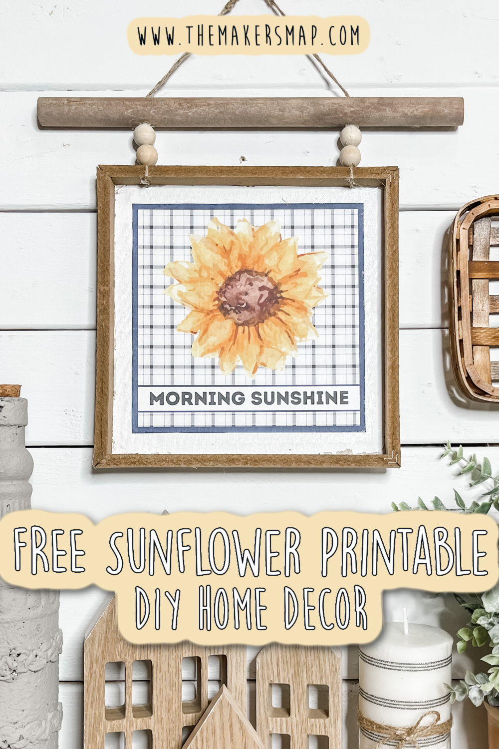 FREE Sunflower Printable DIY Home Decor