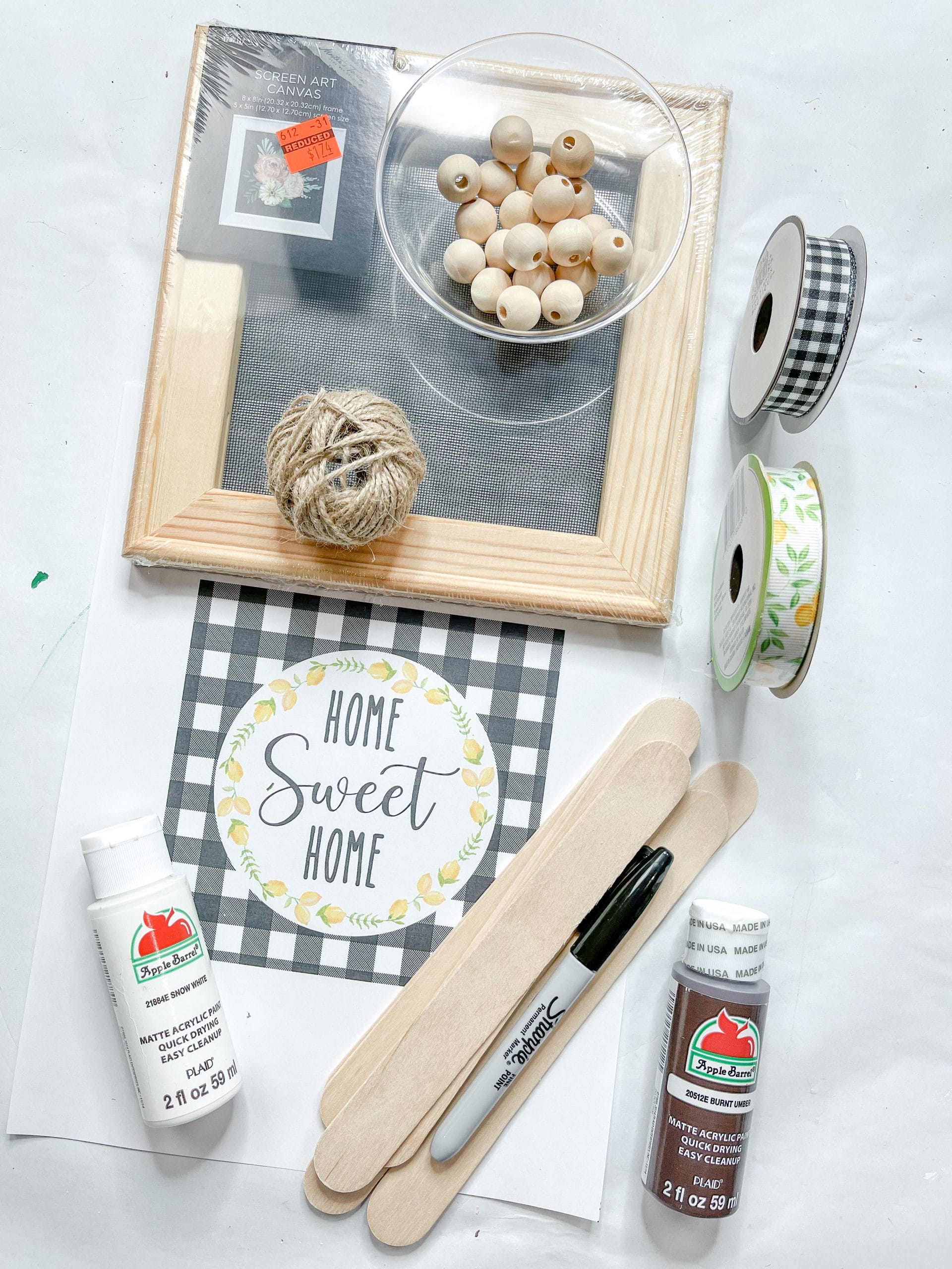 Home Sweet Home Lemon Printable DIY Decor Supplies