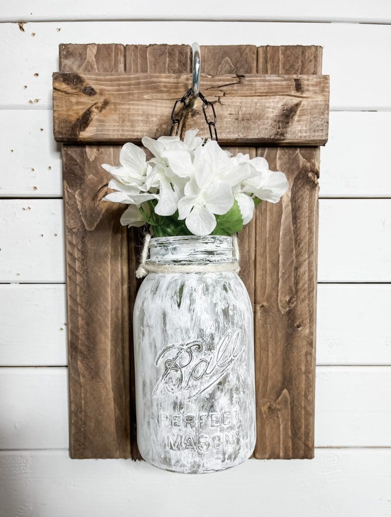 Dollar tree DIY Hanging Mason Jar Wall Sconces Farmhouse STYLE DIY